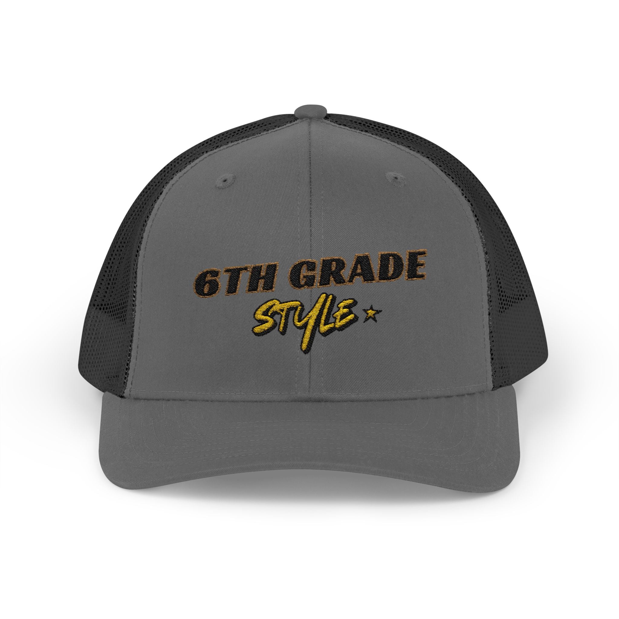 6th Grade Style - Embroidered Snapback Trucker Cap - Street Style - Casual Adjustable Hat - Back to School Apparel - Teacher - Student