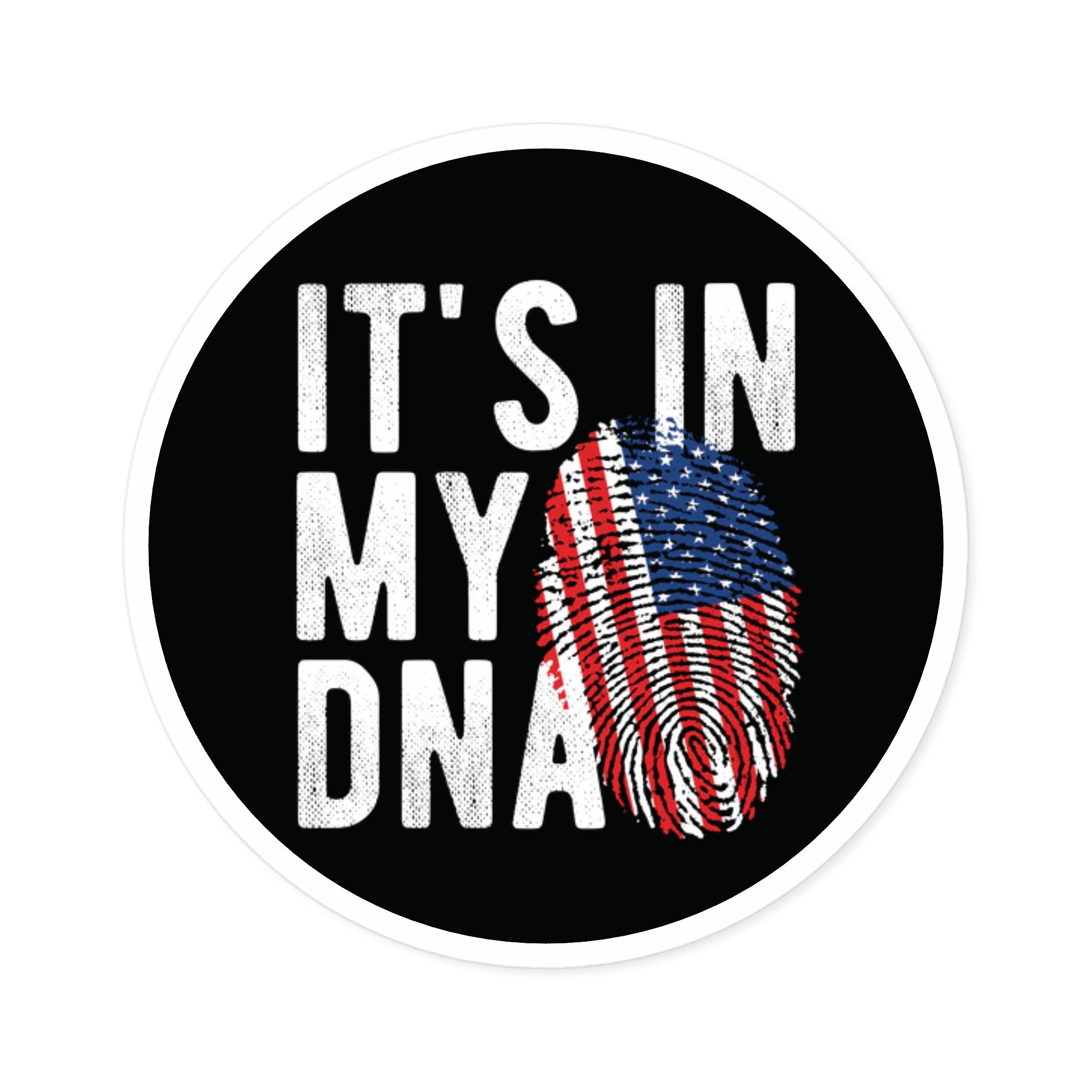 America DNA Decal - American Heritage Round Vinyl Sticker - Indoor Outdoor