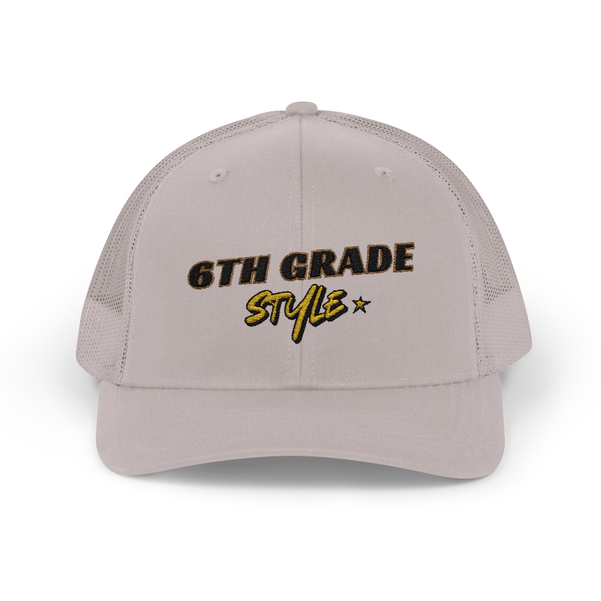 6th Grade Style - Embroidered Snapback Trucker Cap - Street Style - Casual Adjustable Hat - Back to School Apparel - Teacher - Student