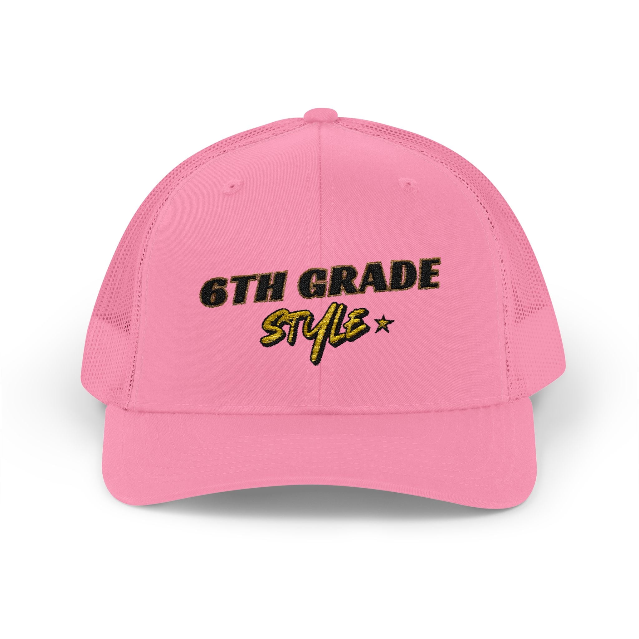 6th Grade Style - Embroidered Snapback Trucker Cap - Street Style - Casual Adjustable Hat - Back to School Apparel - Teacher - Student