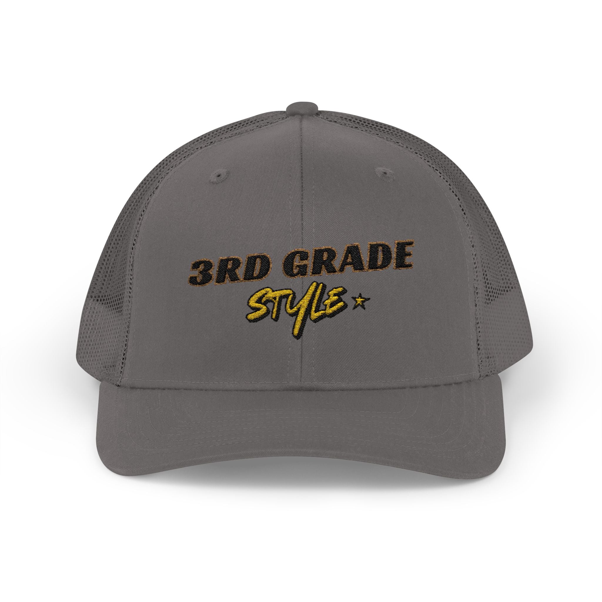 3rd Grade Style - Embroidered Snapback Trucker Cap - Street Style - Casual Adjustable Hat - Back to School Apparel - Teacher - Student