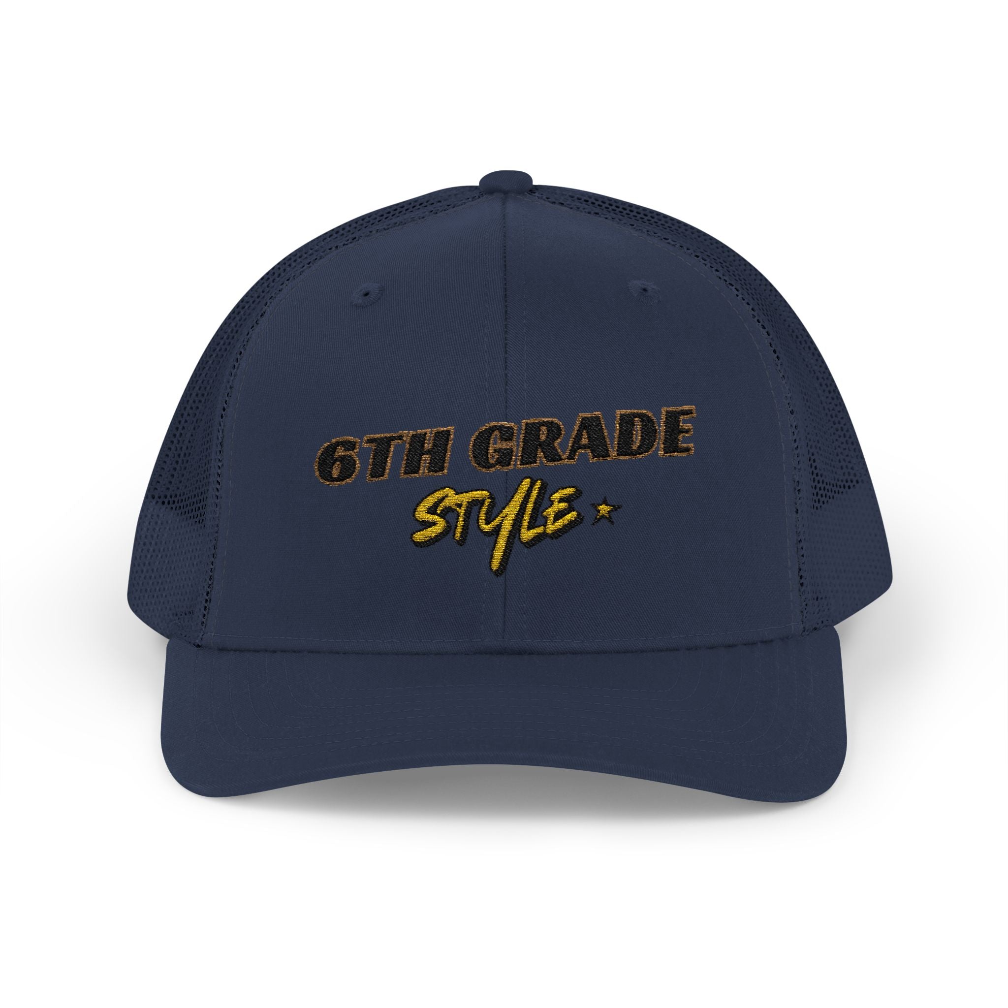 6th Grade Style - Embroidered Snapback Trucker Cap - Street Style - Casual Adjustable Hat - Back to School Apparel - Teacher - Student
