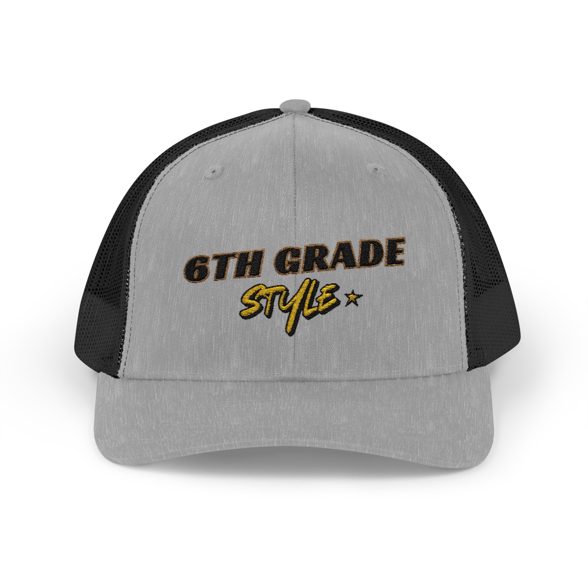 6th Grade Style - Embroidered Snapback Trucker Cap - Street Style - Casual Adjustable Hat - Back to School Apparel - Teacher - Student