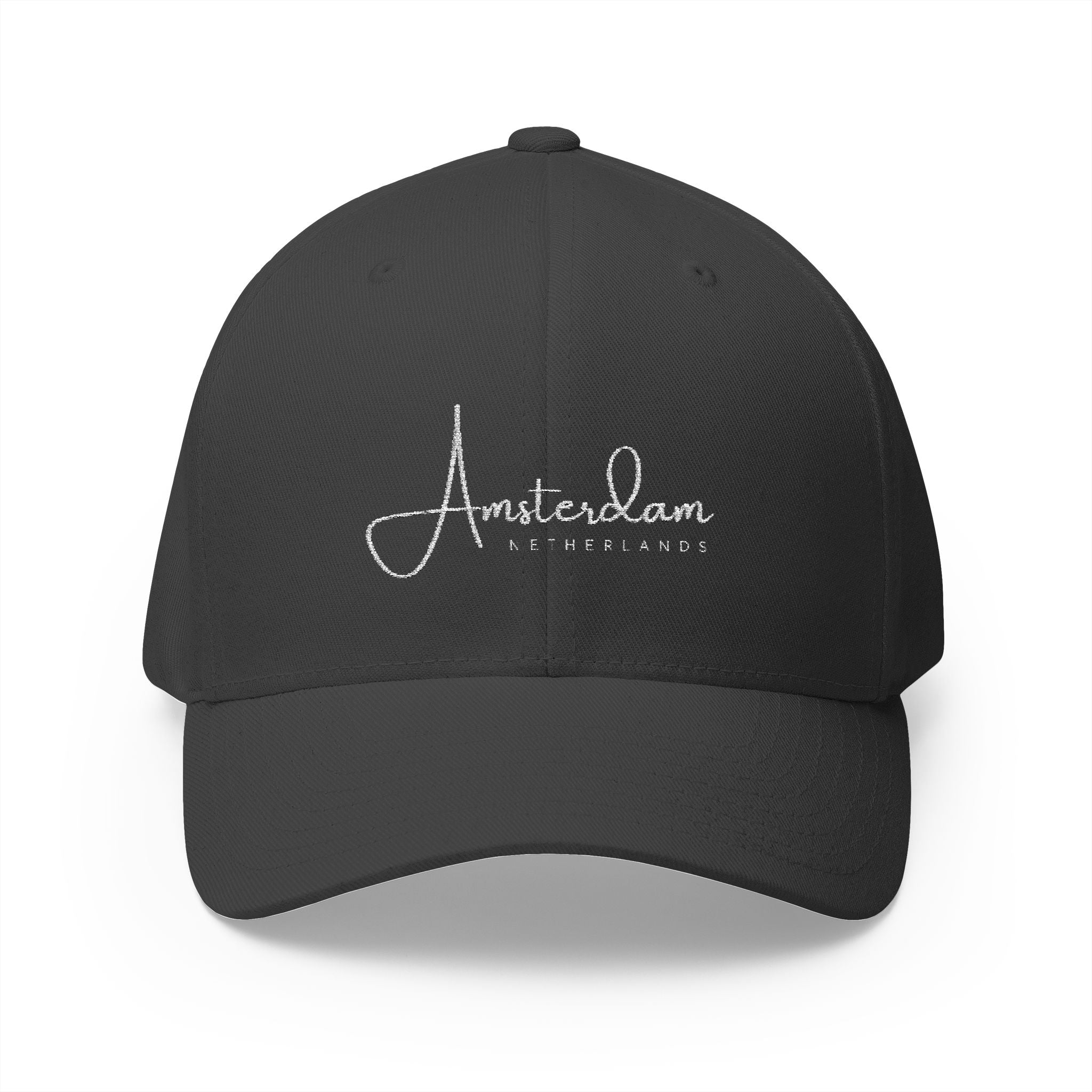 Amsterdam Netherlands - Stylish Embroidered Unisex Baseball Cap - Minimalist Trendy Hat - Dutch Travel Souvenir