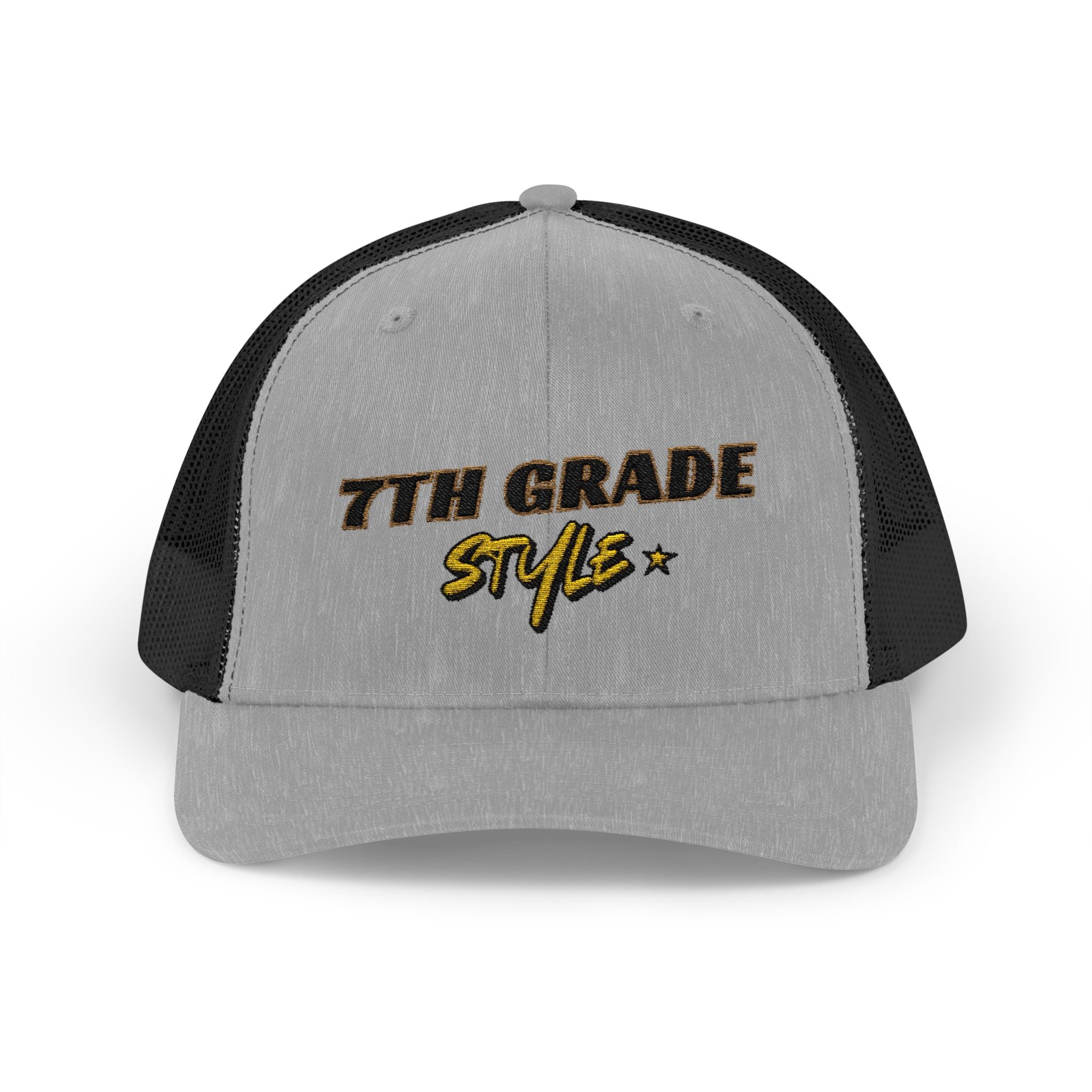 7th Grade Style - Embroidered Snapback Trucker Cap - Street Style - Casual Adjustable Hat - Back to School Apparel - Teacher - Student