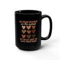 15oz Black Ceramic Mug — "Different Outside, Same Heart Inside" Inspirational Coffee Cup