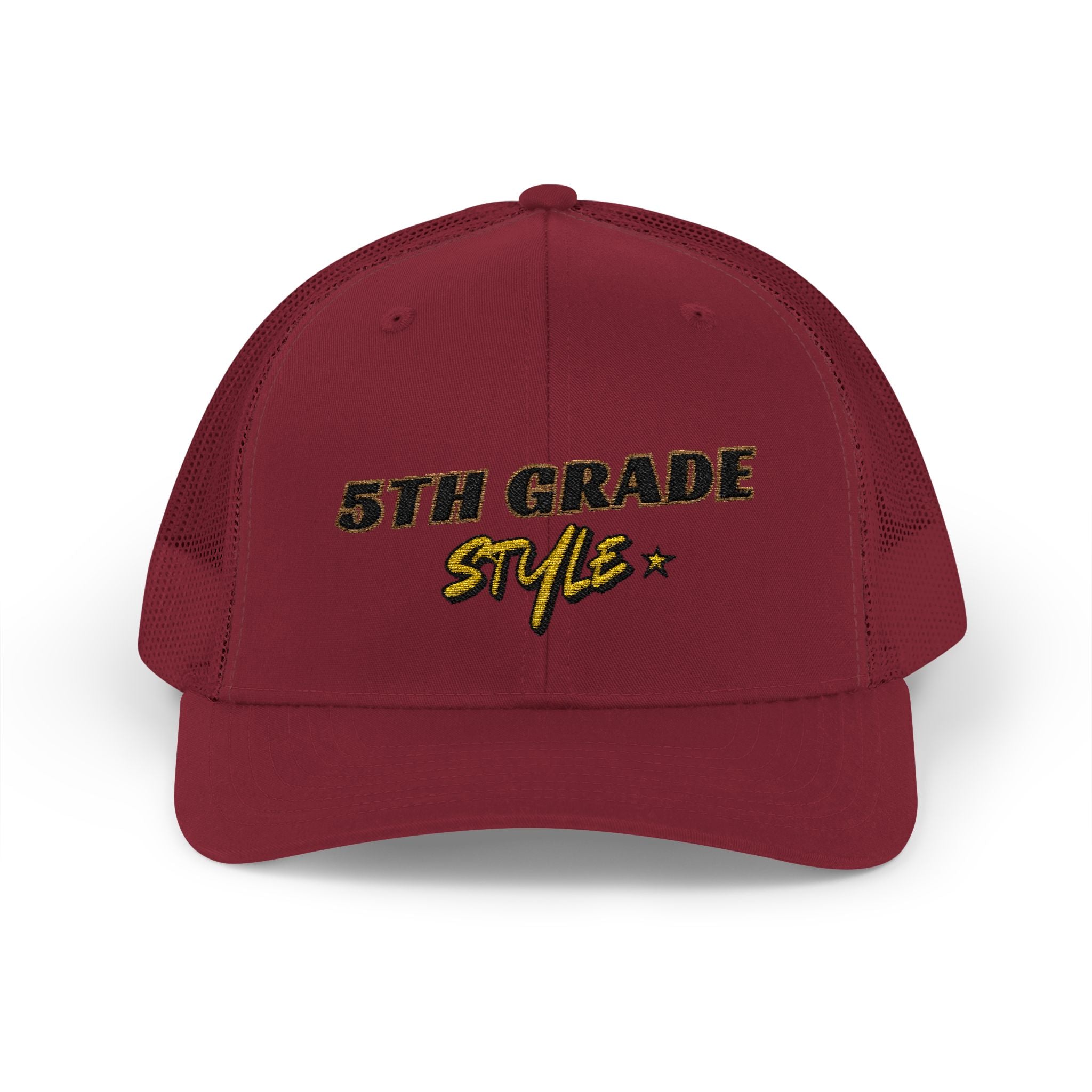 5th Grade Style - Embroidered Snapback Trucker Cap - Street Style - Casual Adjustable Hat - Back to School Apparel - Teacher - Student