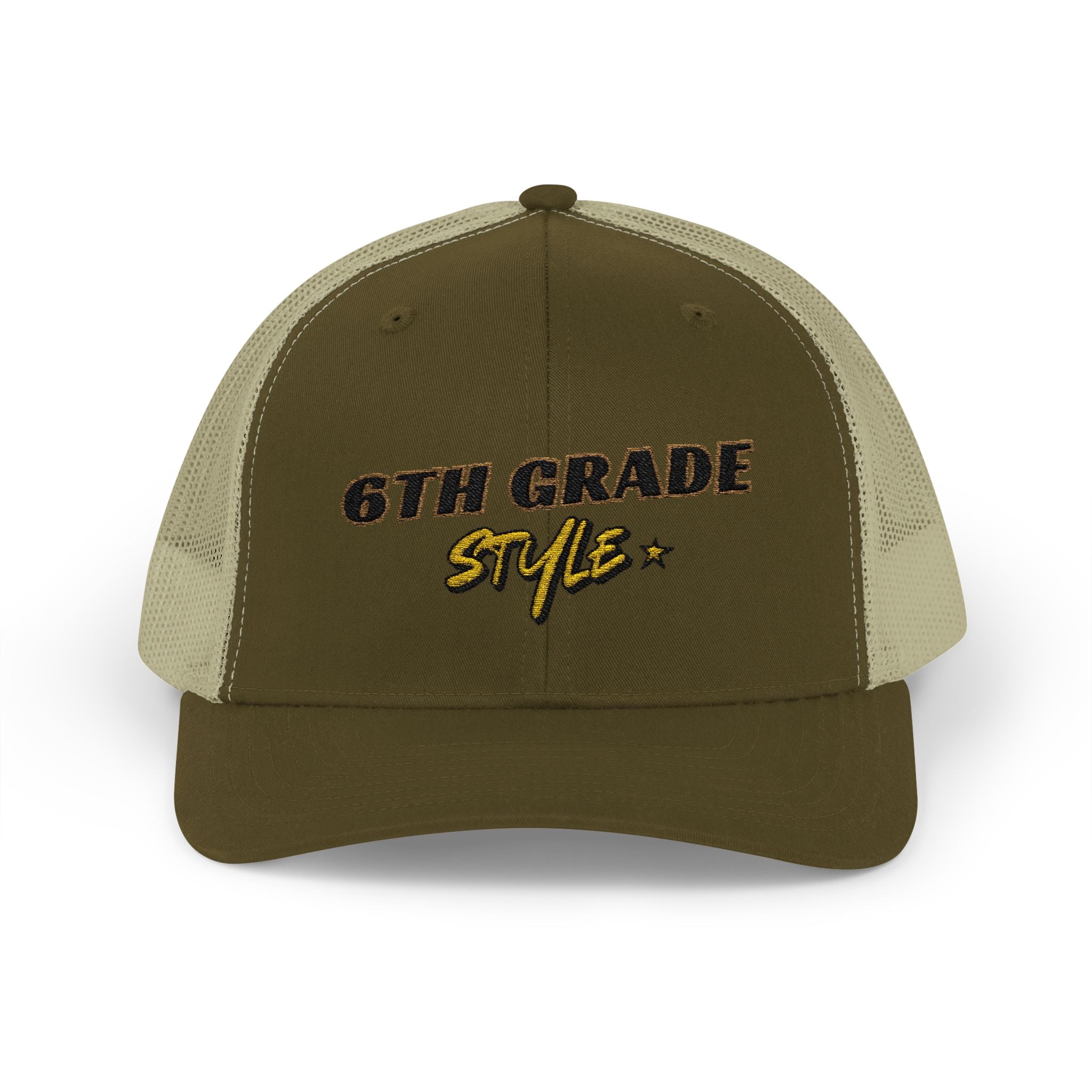 6th Grade Style - Embroidered Snapback Trucker Cap - Street Style - Casual Adjustable Hat - Back to School Apparel - Teacher - Student