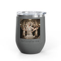 12oz Stainless Steel Wine Tumbler — Vintage Gatsby Party Design "Too Glam to Give a Damn"
