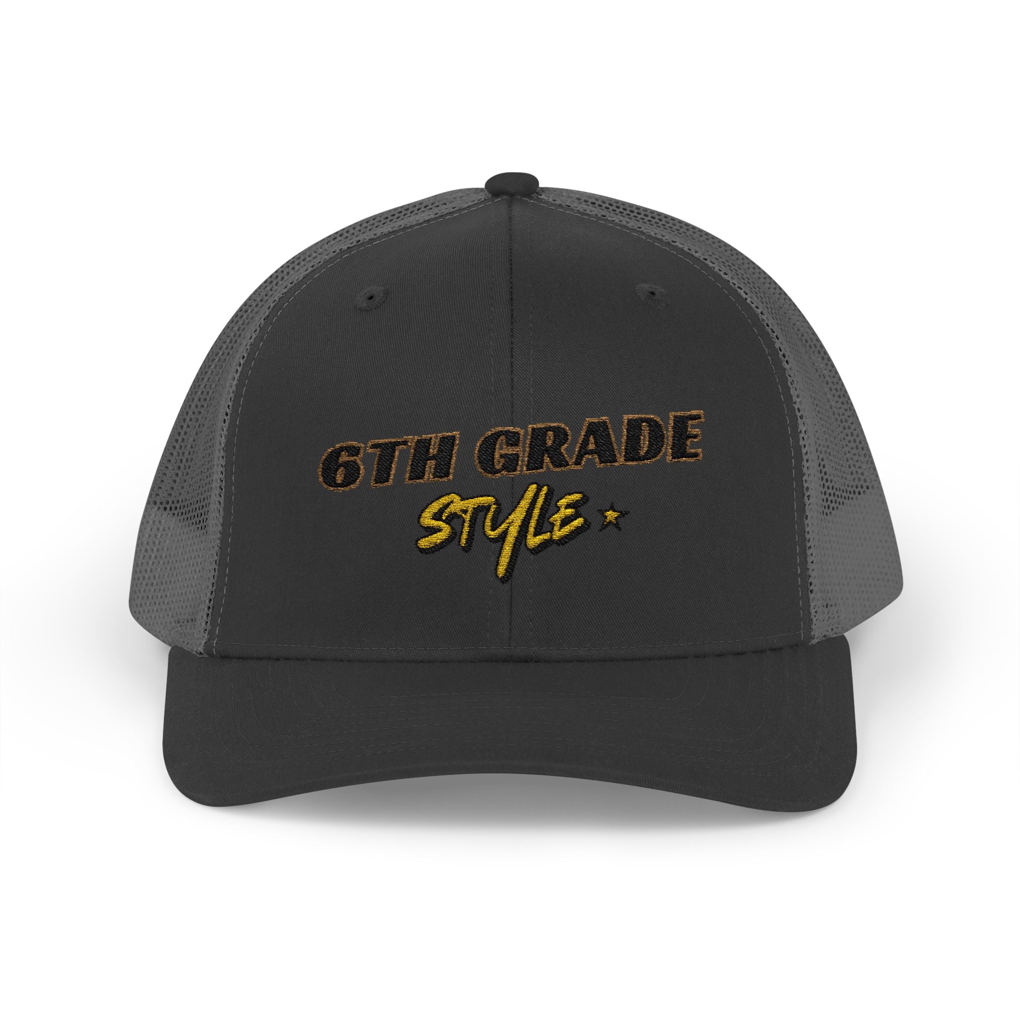 6th Grade Style - Embroidered Snapback Trucker Cap - Street Style - Casual Adjustable Hat - Back to School Apparel - Teacher - Student