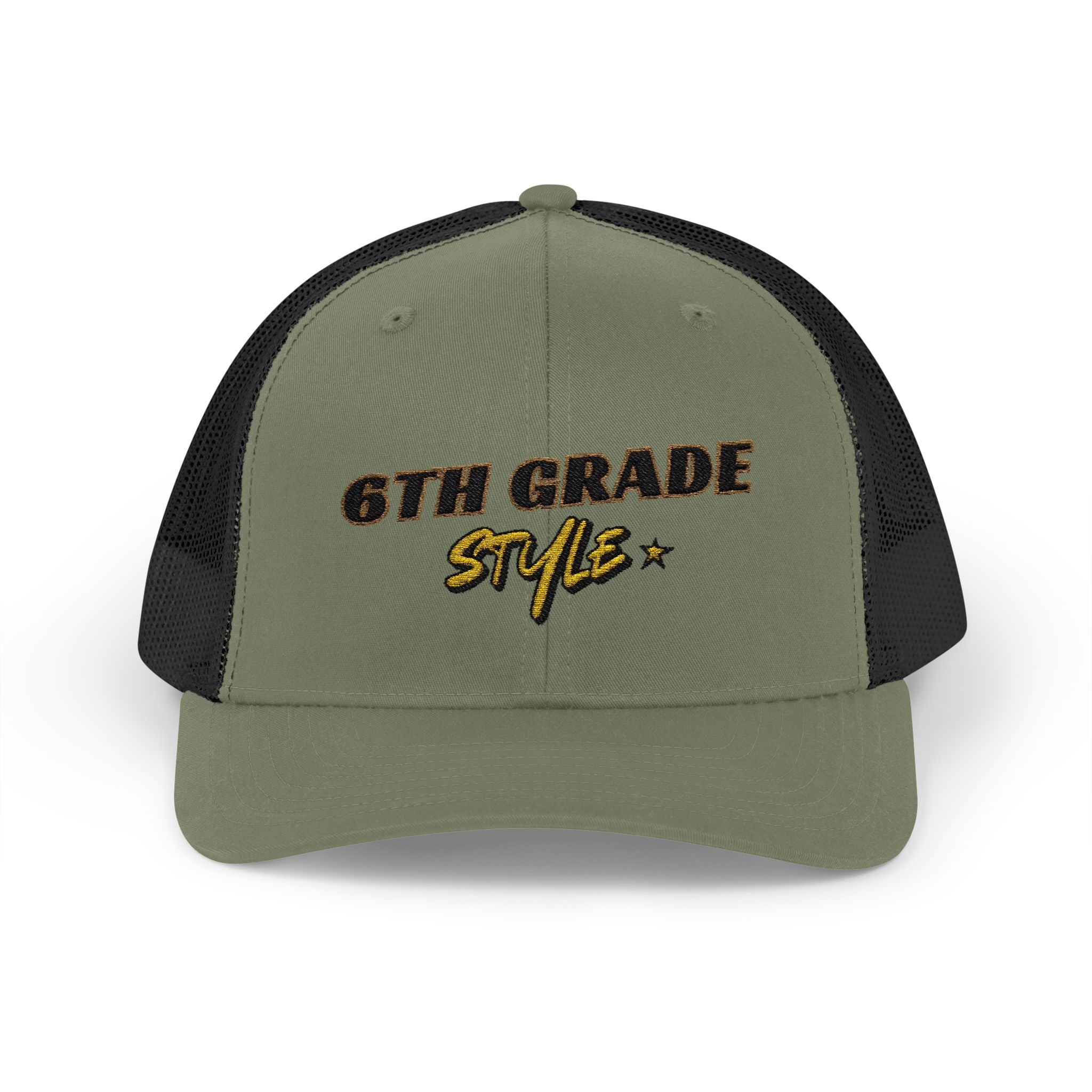 6th Grade Style - Embroidered Snapback Trucker Cap - Street Style - Casual Adjustable Hat - Back to School Apparel - Teacher - Student
