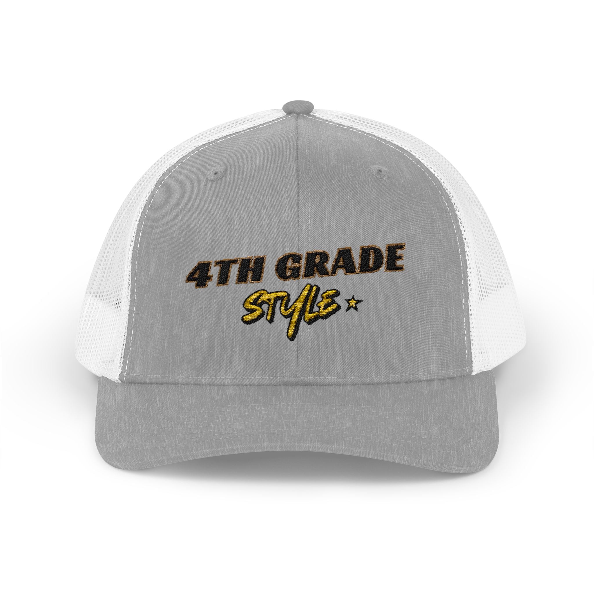 4th Grade Style - Embroidered Snapback Trucker Cap - Street Style - Casual Adjustable Hat - Back to School Apparel - Teacher - Student