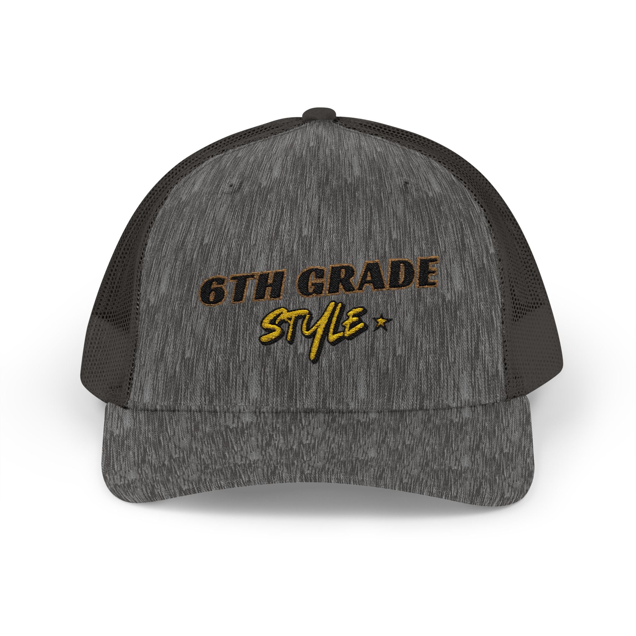6th Grade Style - Embroidered Snapback Trucker Cap - Street Style - Casual Adjustable Hat - Back to School Apparel - Teacher - Student
