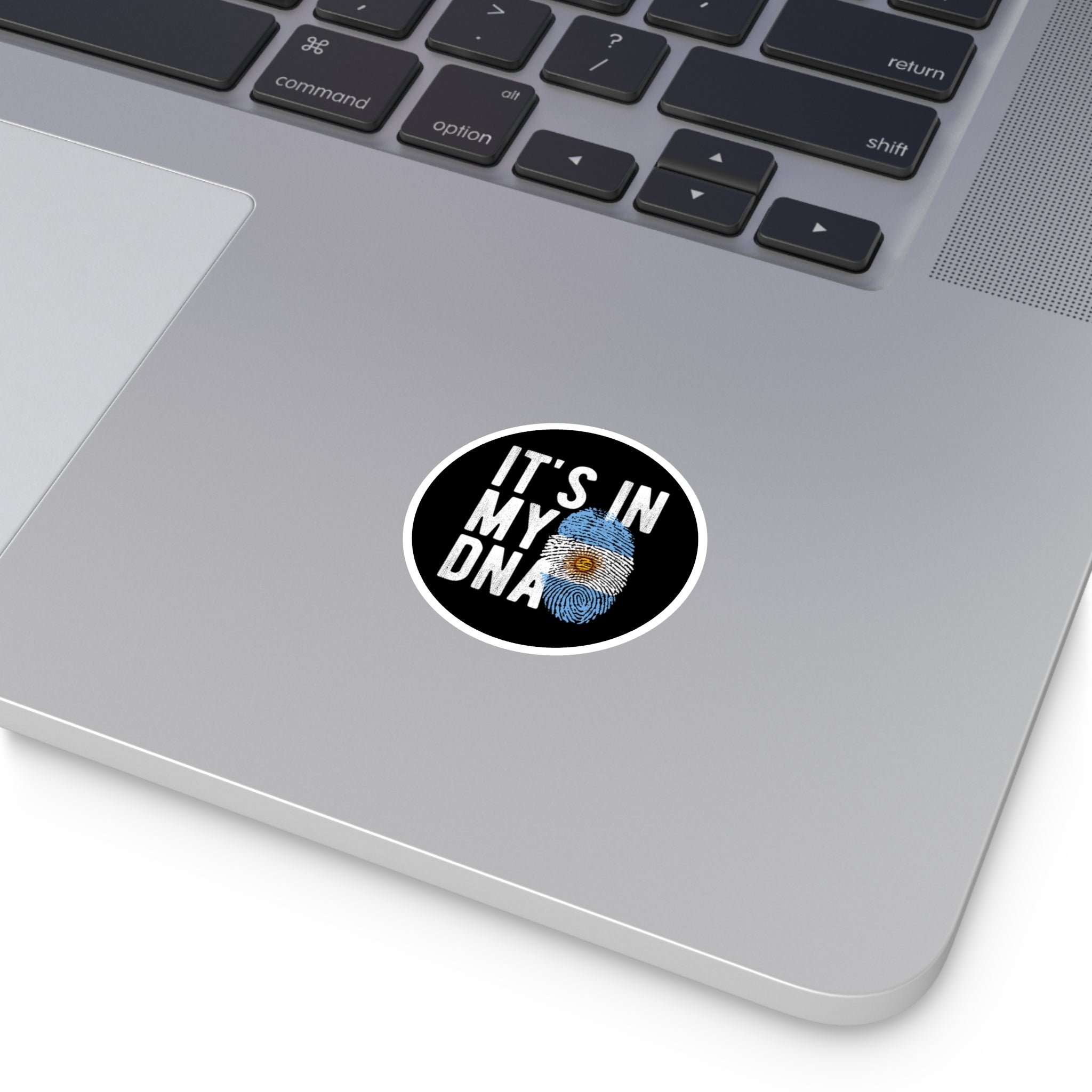 Argentina DNA Decal - Argentinian Ancestry Round Water Resistant Vinyl Sticker - Indoor Outdoor