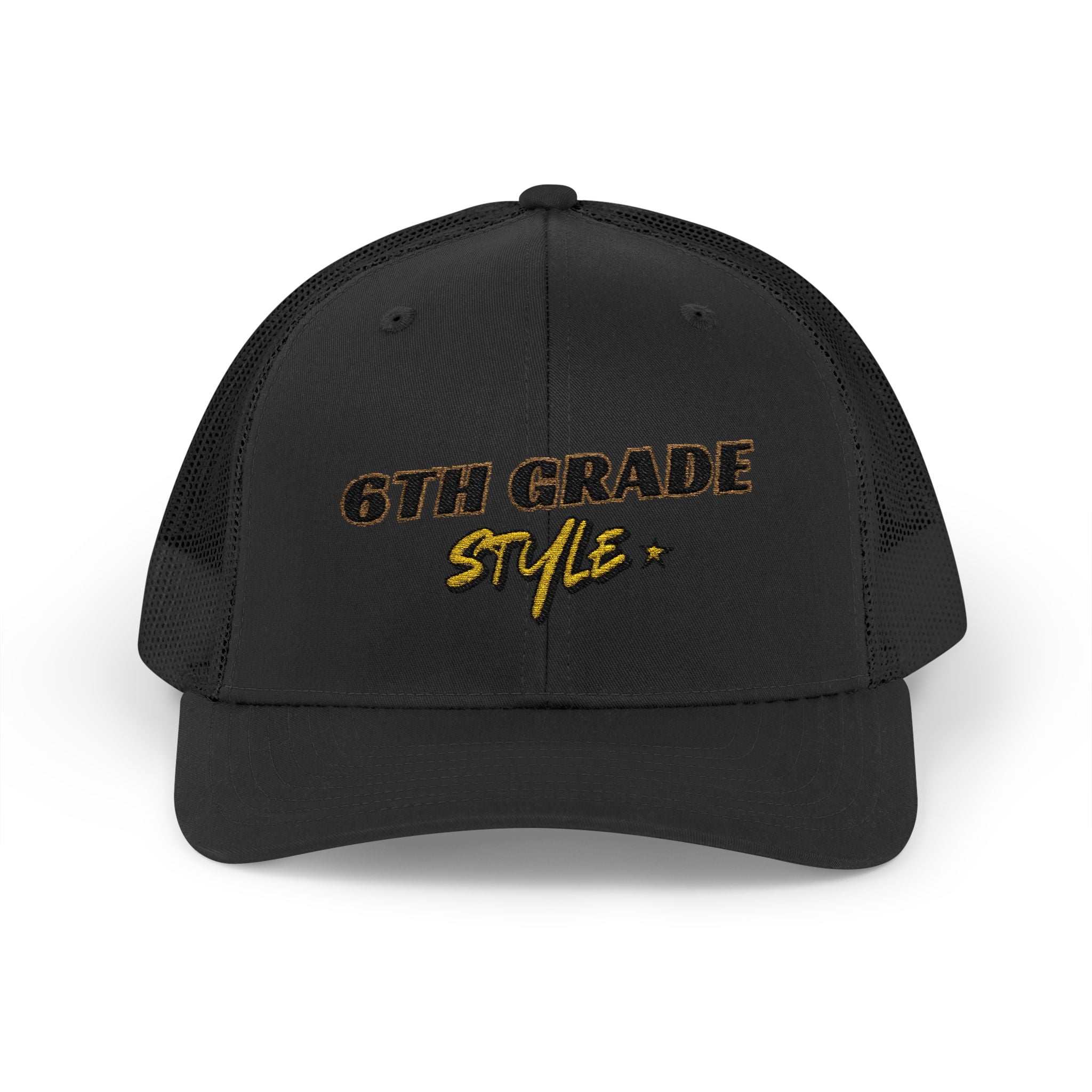6th Grade Style - Embroidered Snapback Trucker Cap - Street Style - Casual Adjustable Hat - Back to School Apparel - Teacher - Student