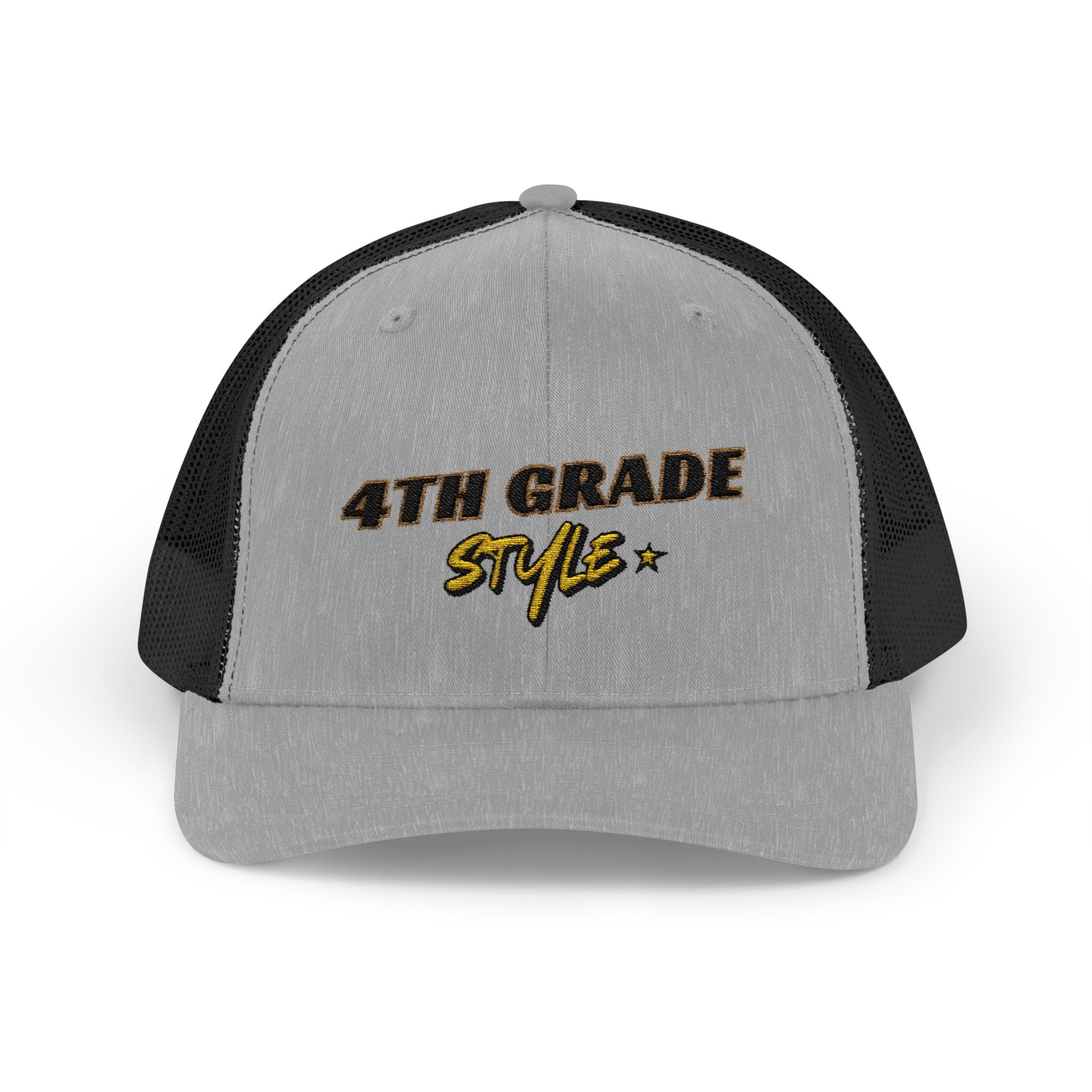 4th Grade Style - Embroidered Snapback Trucker Cap - Street Style - Casual Adjustable Hat - Back to School Apparel - Teacher - Student
