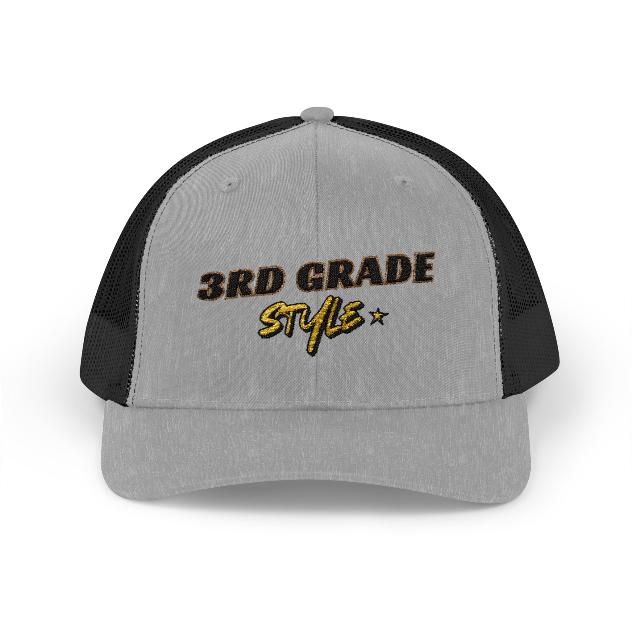 3rd Grade Style - Embroidered Snapback Trucker Cap - Street Style - Casual Adjustable Hat - Back to School Apparel - Teacher - Student