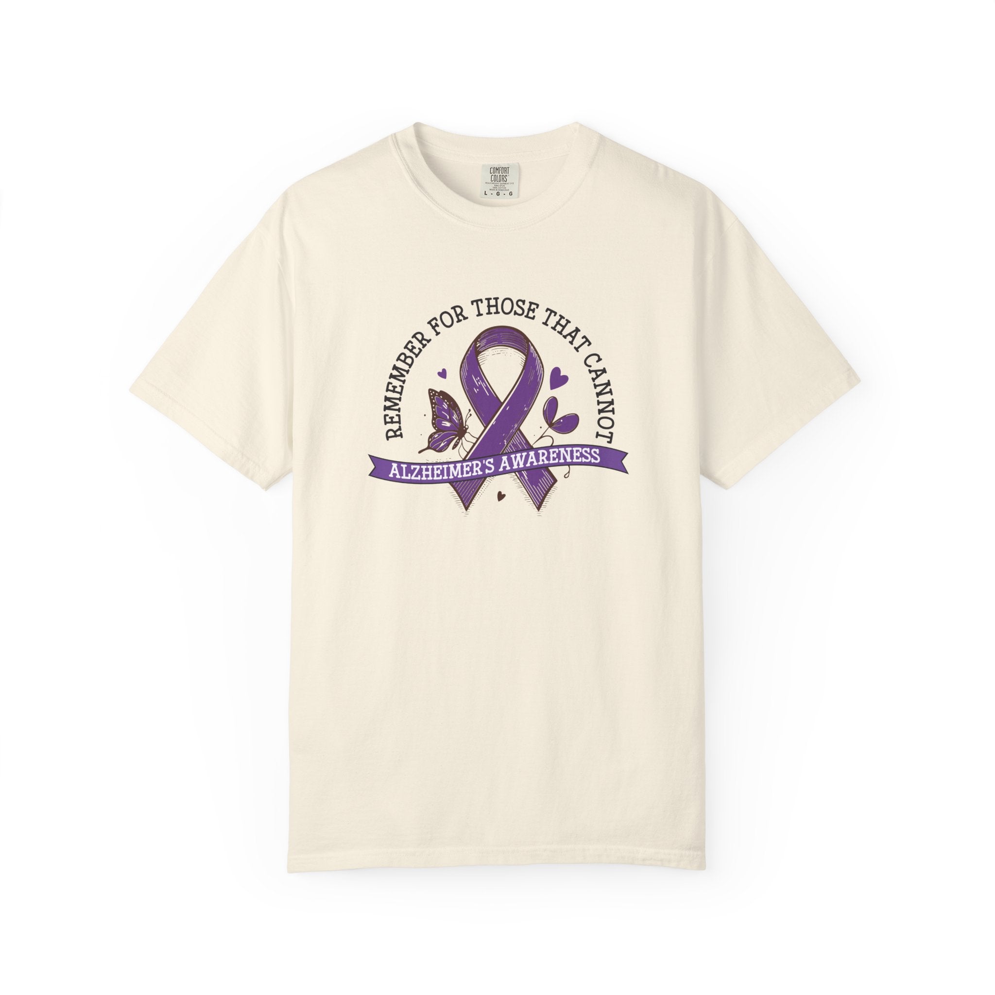 Alzheimer's Awareness Ribbon T-Shirt — "Remember for Those That Cannot" Unisex Graphic Tee
