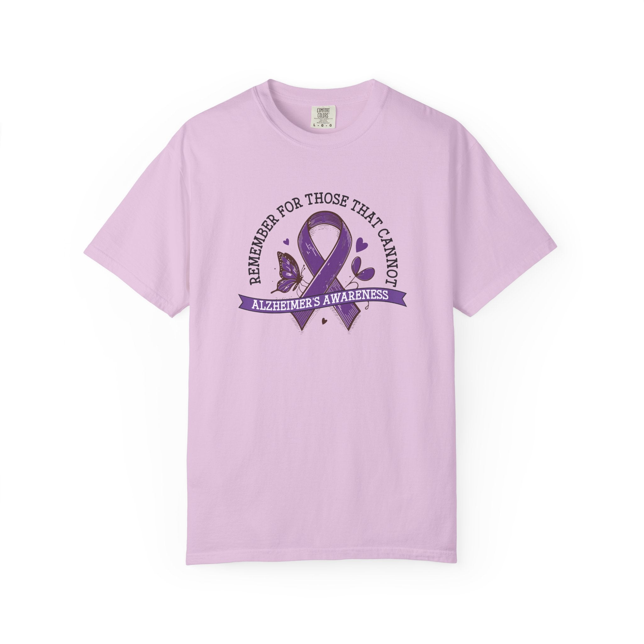 Alzheimer's Awareness Ribbon T-Shirt — "Remember for Those That Cannot" Unisex Graphic Tee