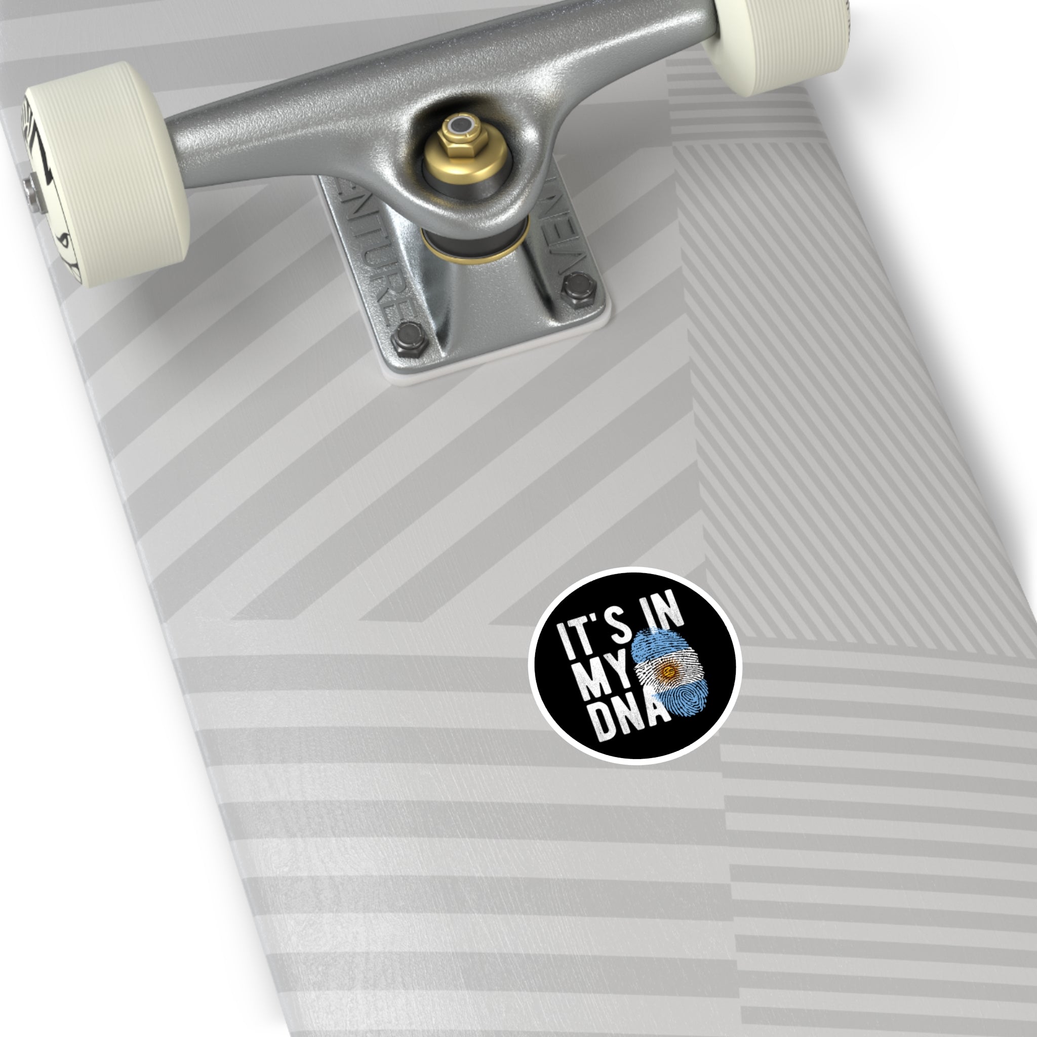 Argentina DNA Decal - Argentinian Ancestry Round Water Resistant Vinyl Sticker - Indoor Outdoor