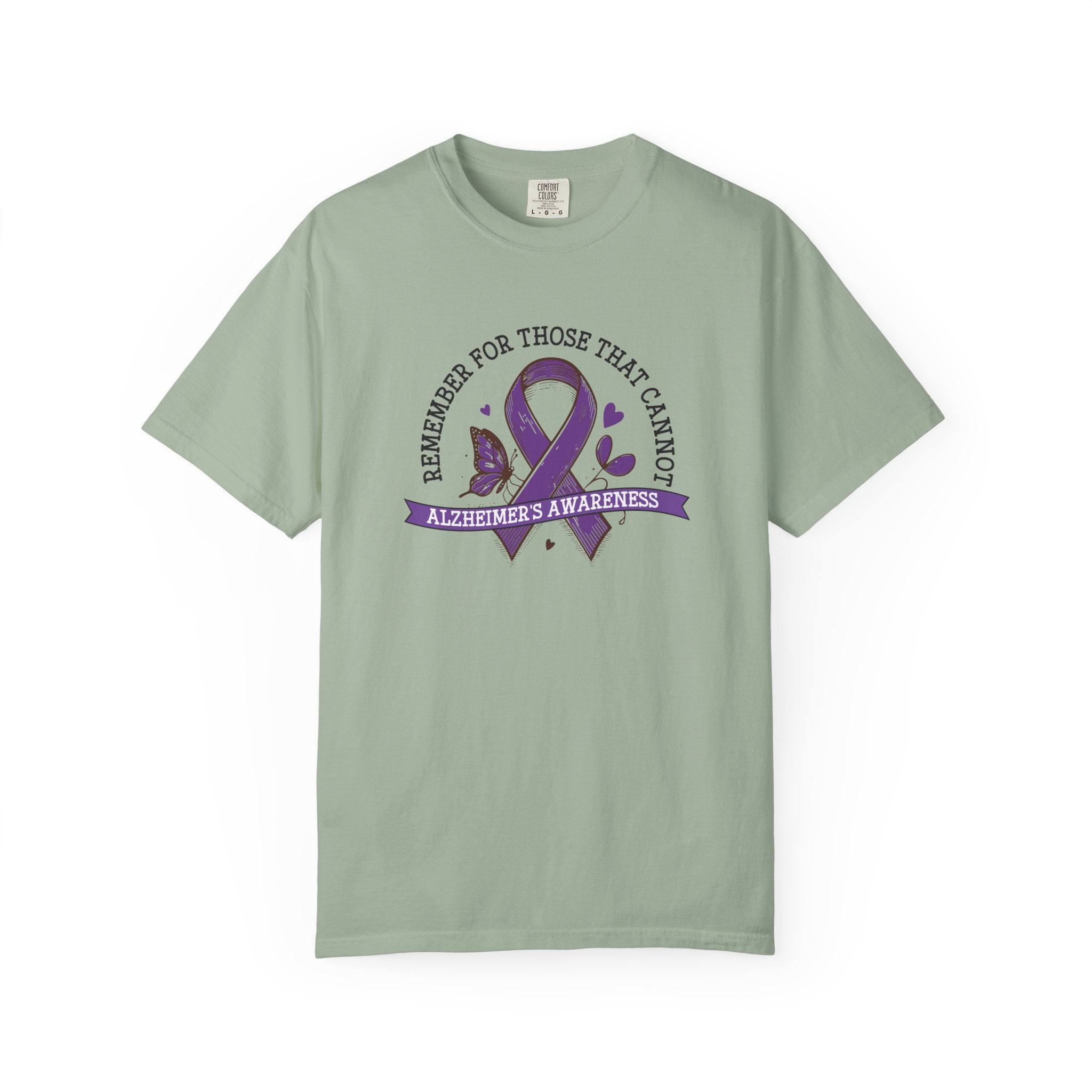 Alzheimer's Awareness Ribbon T-Shirt — "Remember for Those That Cannot" Unisex Graphic Tee