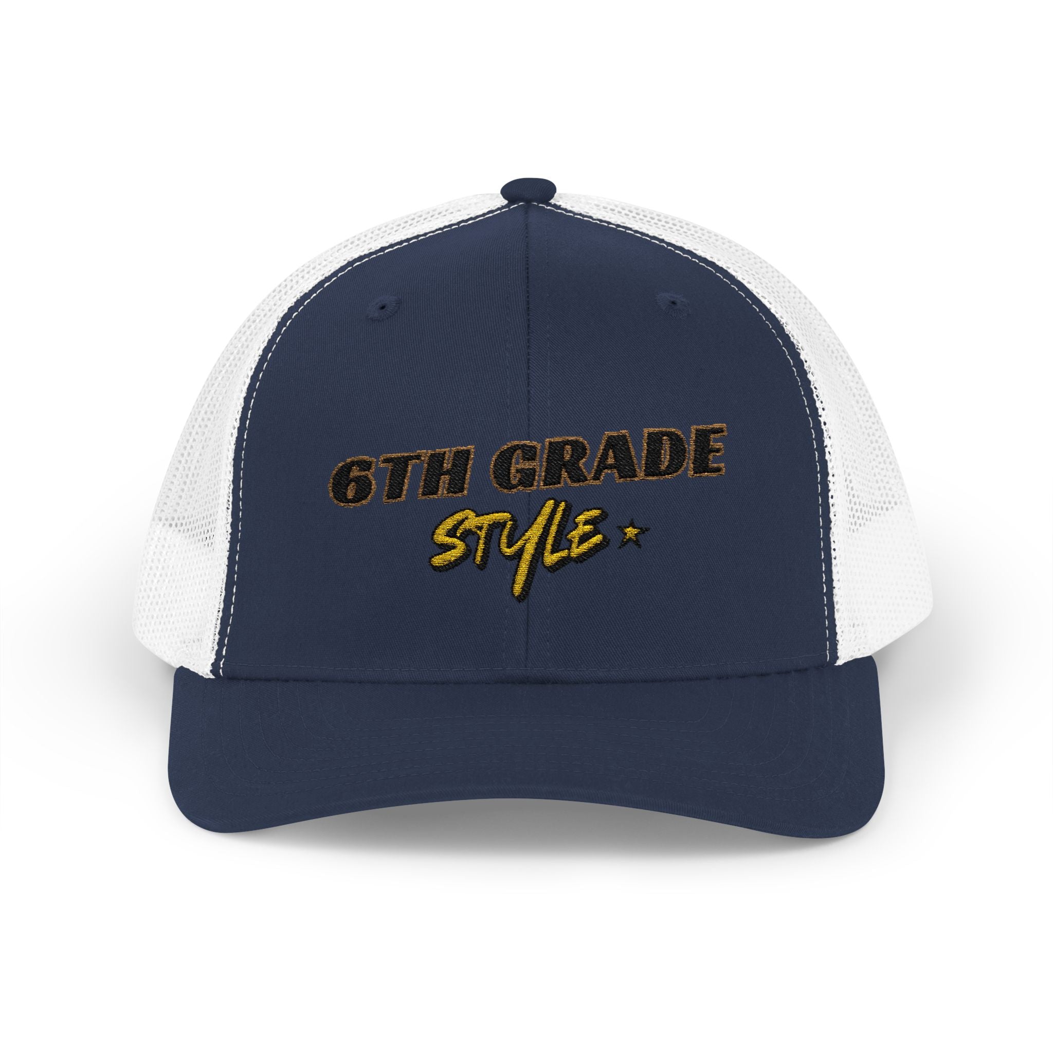 6th Grade Style - Embroidered Snapback Trucker Cap - Street Style - Casual Adjustable Hat - Back to School Apparel - Teacher - Student