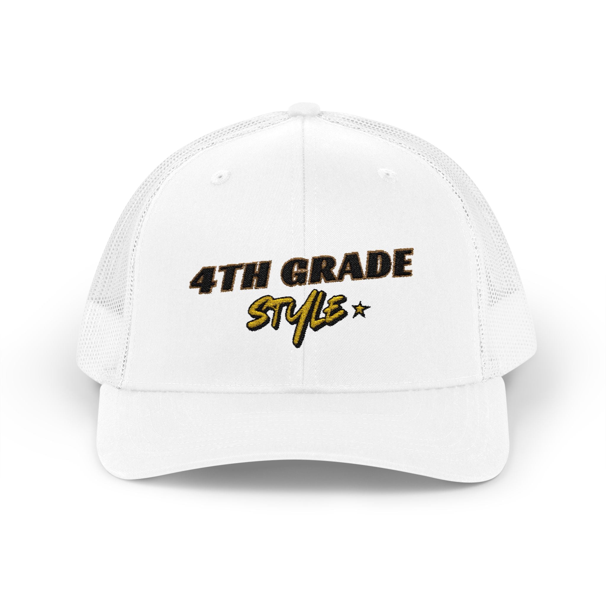 4th Grade Style - Embroidered Snapback Trucker Cap - Street Style - Casual Adjustable Hat - Back to School Apparel - Teacher - Student