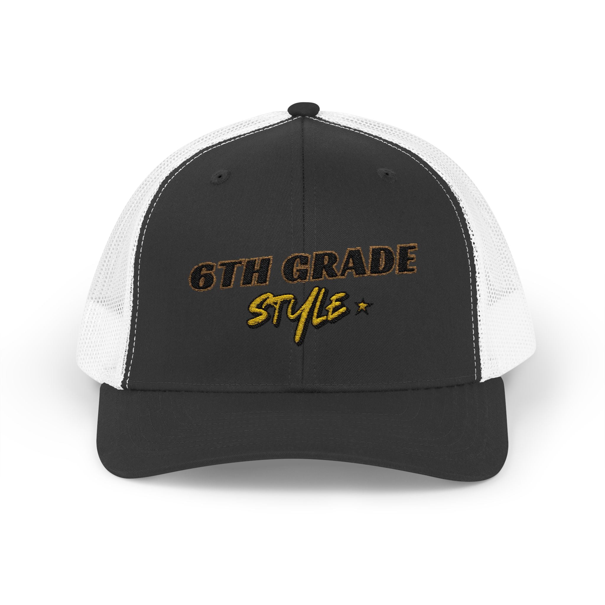 6th Grade Style - Embroidered Snapback Trucker Cap - Street Style - Casual Adjustable Hat - Back to School Apparel - Teacher - Student