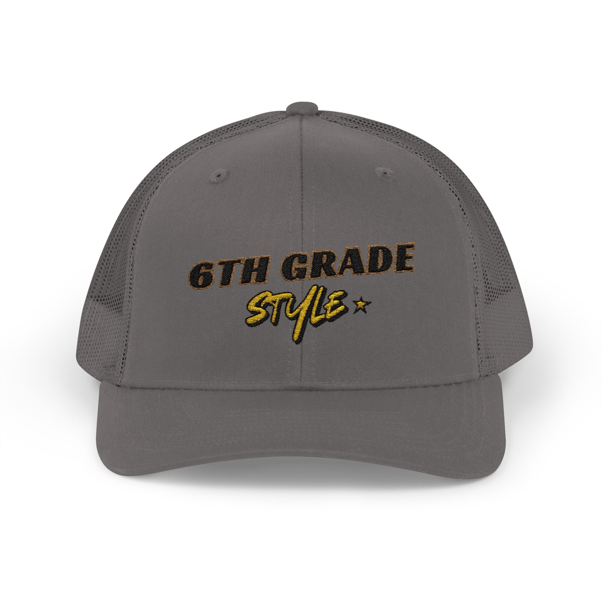 6th Grade Style - Embroidered Snapback Trucker Cap - Street Style - Casual Adjustable Hat - Back to School Apparel - Teacher - Student