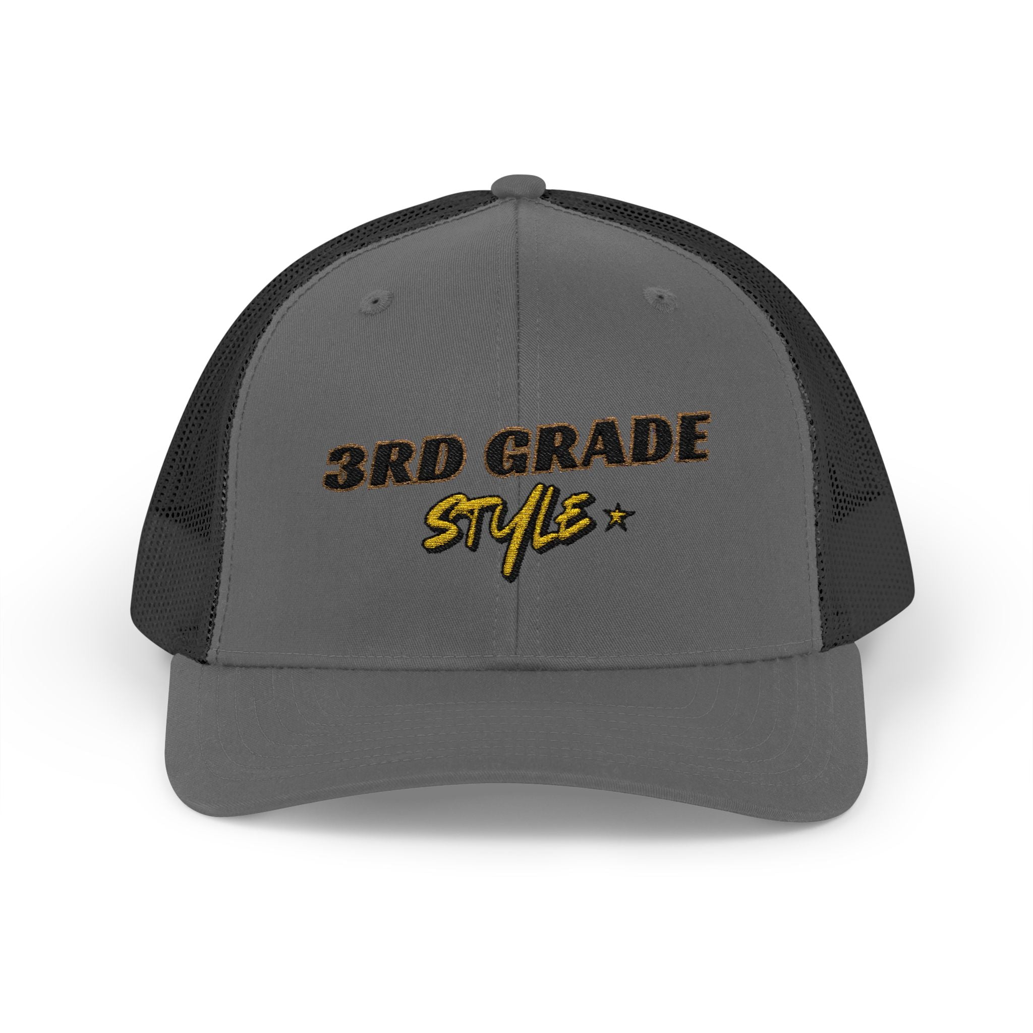 3rd Grade Style - Embroidered Snapback Trucker Cap - Street Style - Casual Adjustable Hat - Back to School Apparel - Teacher - Student