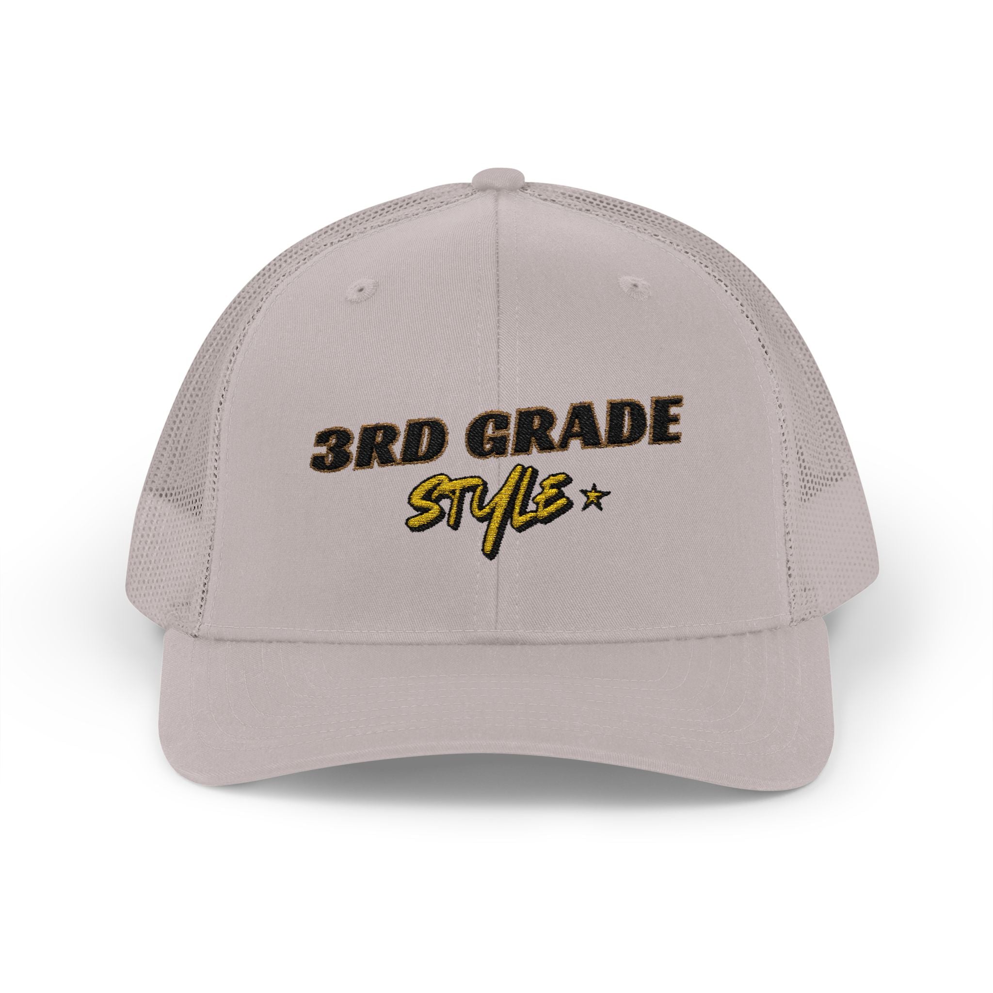 3rd Grade Style - Embroidered Snapback Trucker Cap - Street Style - Casual Adjustable Hat - Back to School Apparel - Teacher - Student