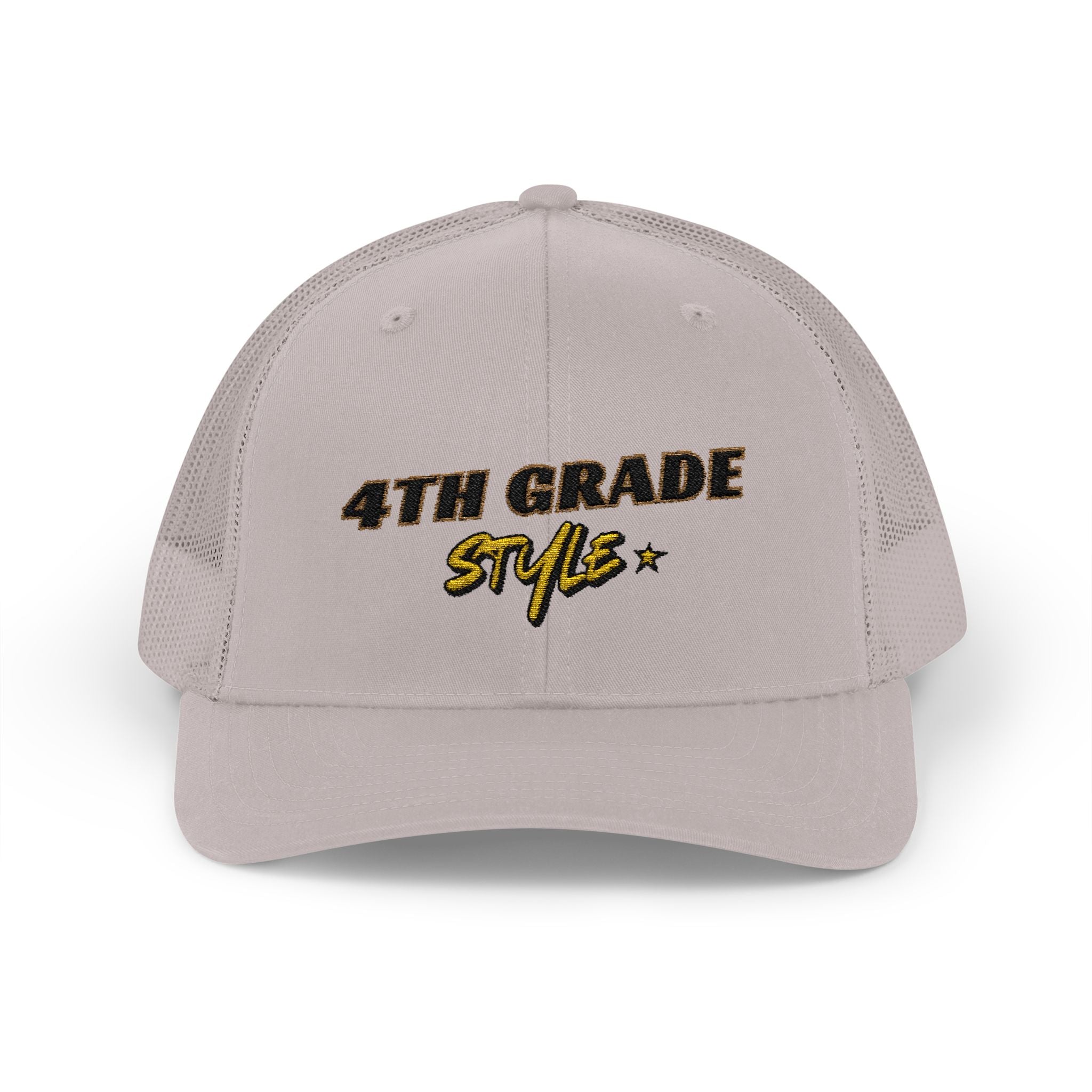 4th Grade Style - Embroidered Snapback Trucker Cap - Street Style - Casual Adjustable Hat - Back to School Apparel - Teacher - Student