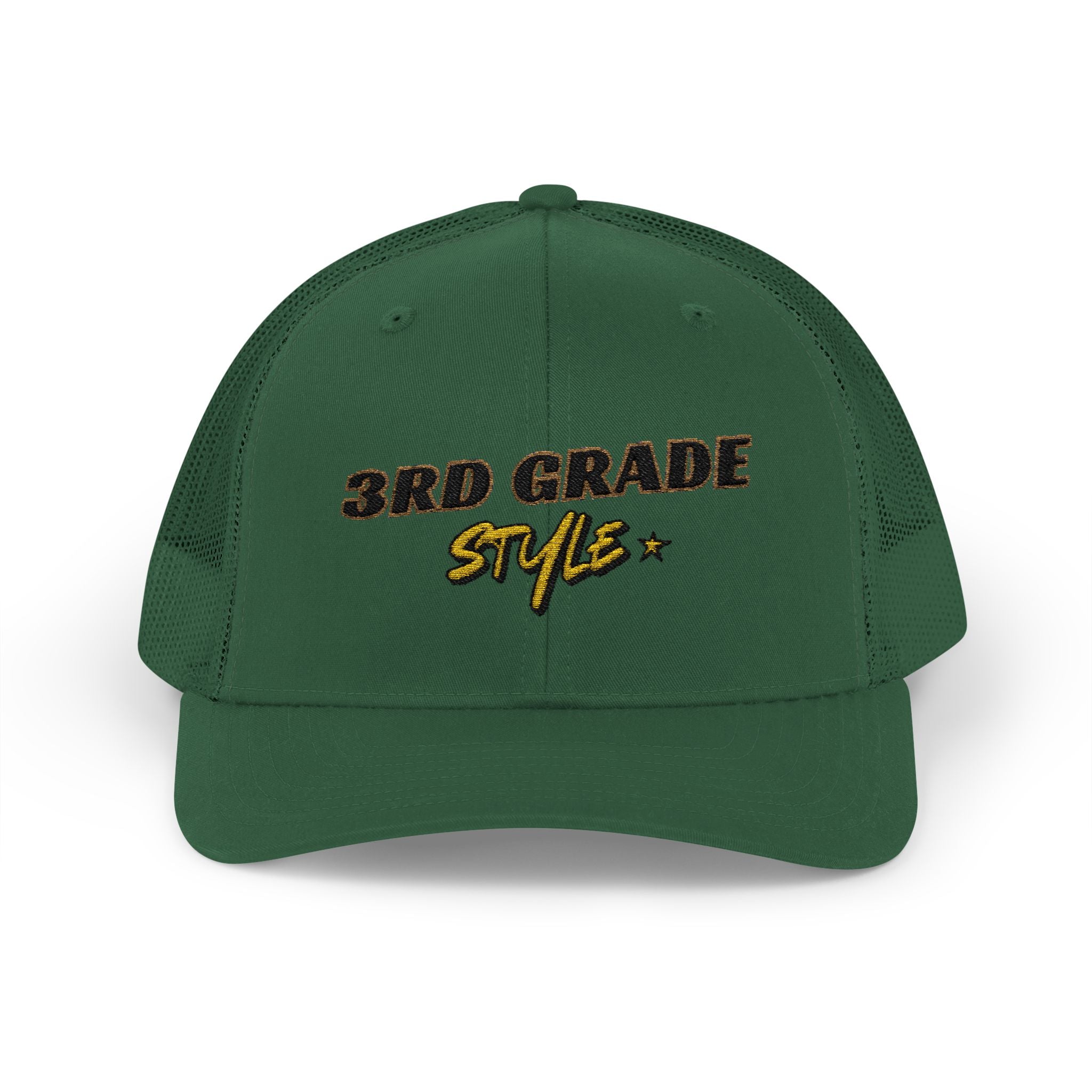 3rd Grade Style - Embroidered Snapback Trucker Cap - Street Style - Casual Adjustable Hat - Back to School Apparel - Teacher - Student