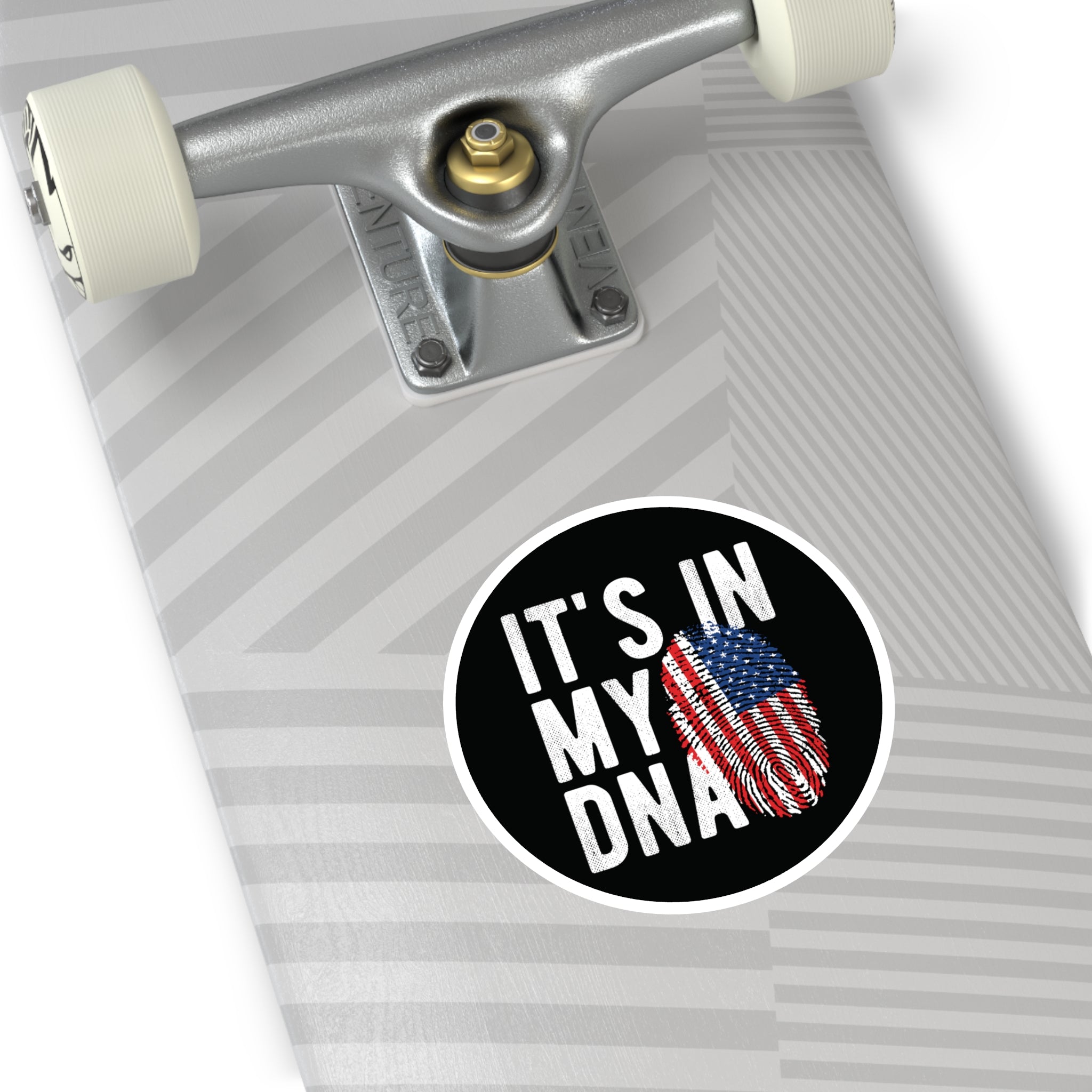 America DNA Decal - American Heritage Round Vinyl Sticker - Indoor Outdoor