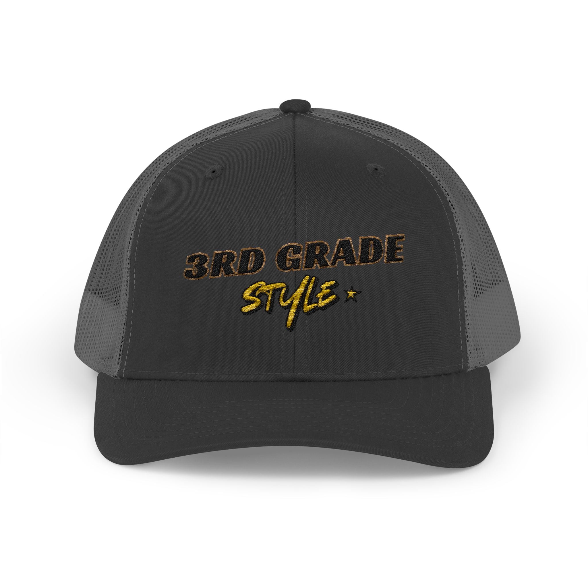 3rd Grade Style - Embroidered Snapback Trucker Cap - Street Style - Casual Adjustable Hat - Back to School Apparel - Teacher - Student