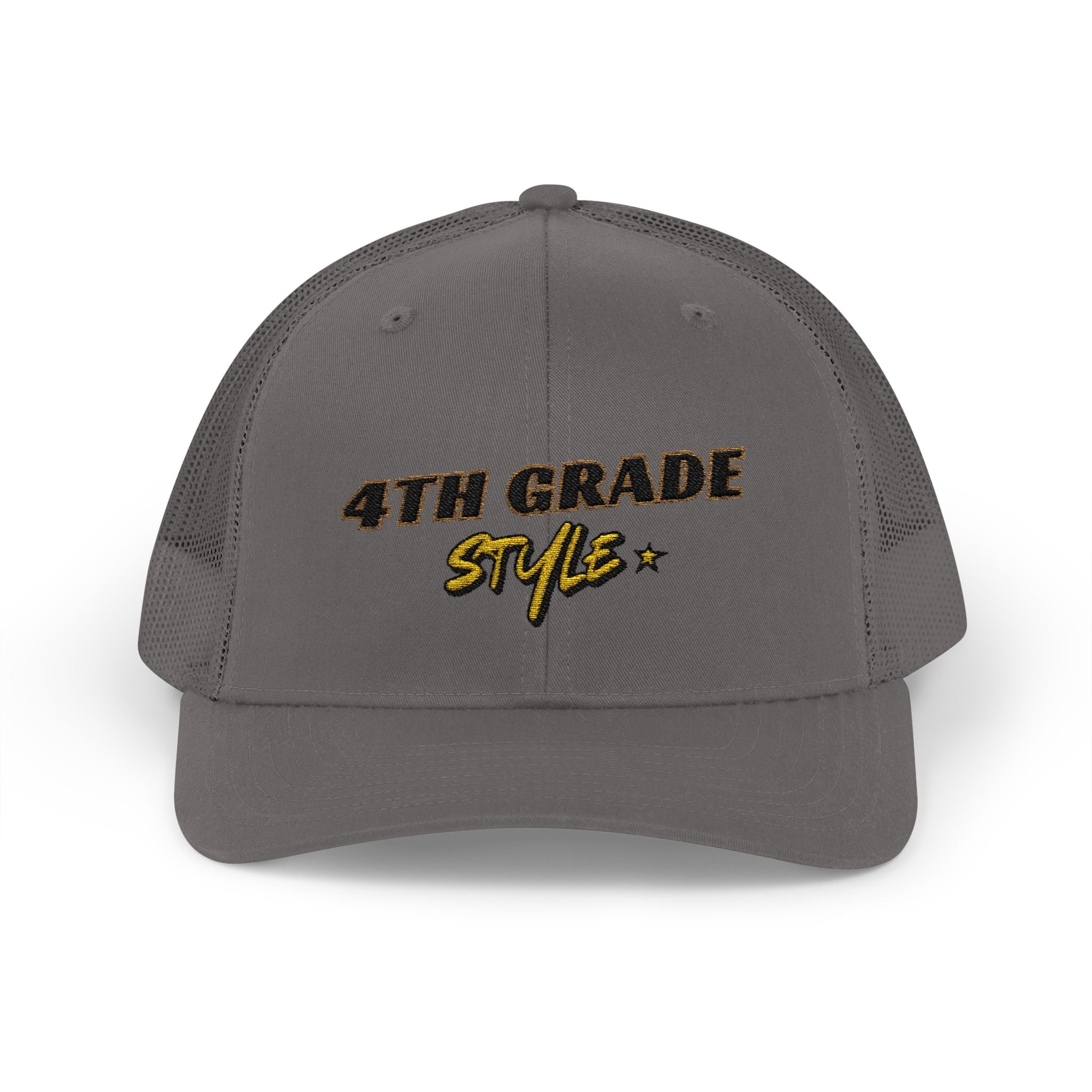4th Grade Style - Embroidered Snapback Trucker Cap - Street Style - Casual Adjustable Hat - Back to School Apparel - Teacher - Student
