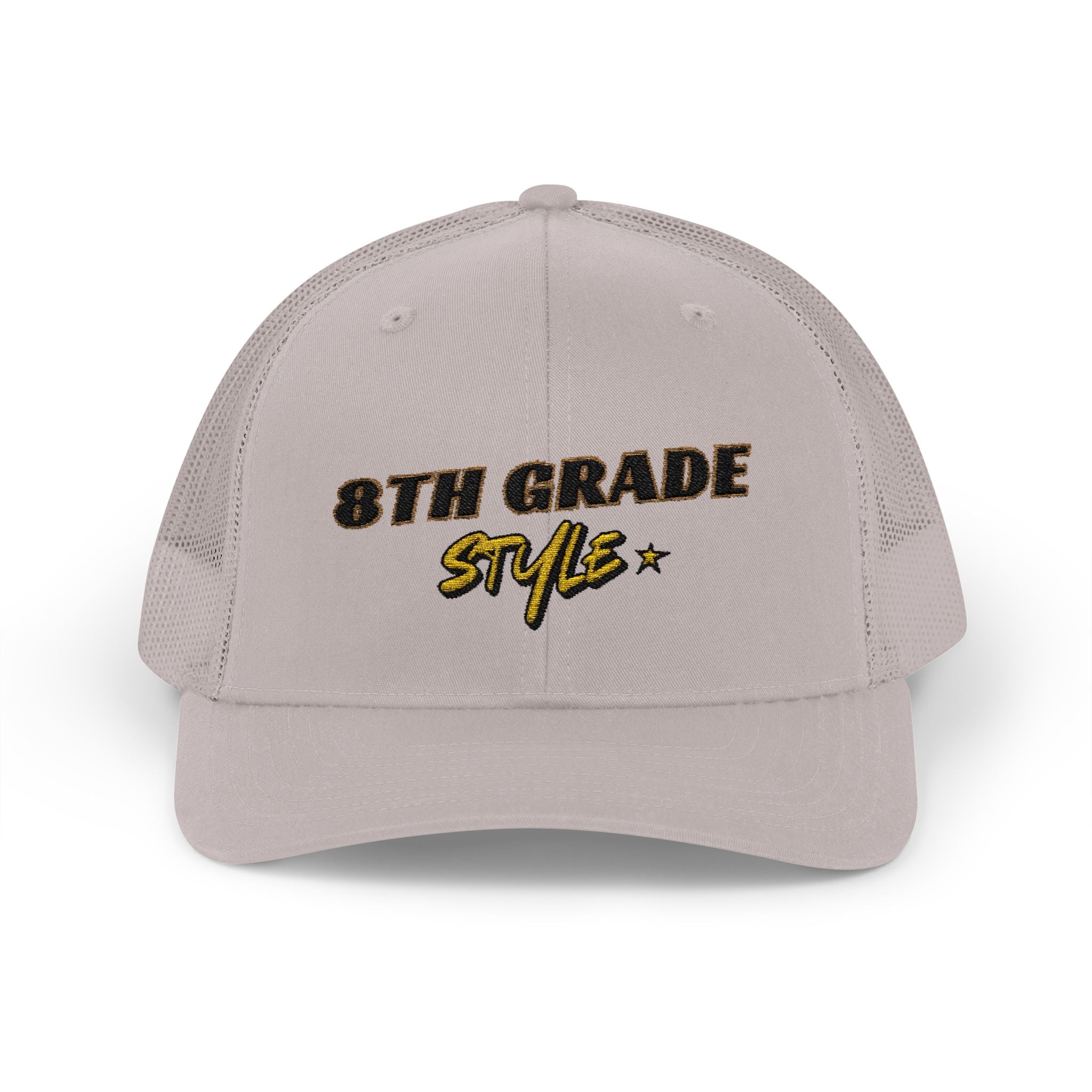 8th Grade Style - Embroidered Snapback Trucker Cap - Street Style - Casual Adjustable Hat - Back to School Apparel - Teacher Gift - Student