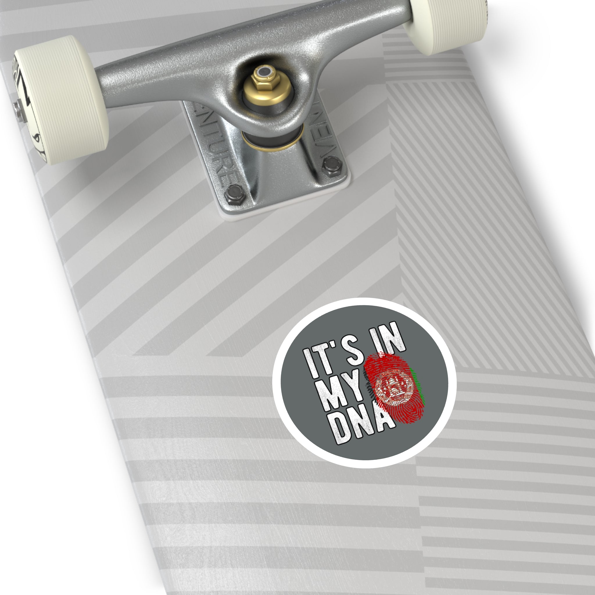 Afghanistan DNA Decal - Round Water Resistant Vinyl Sticker - Indoor Outdoor