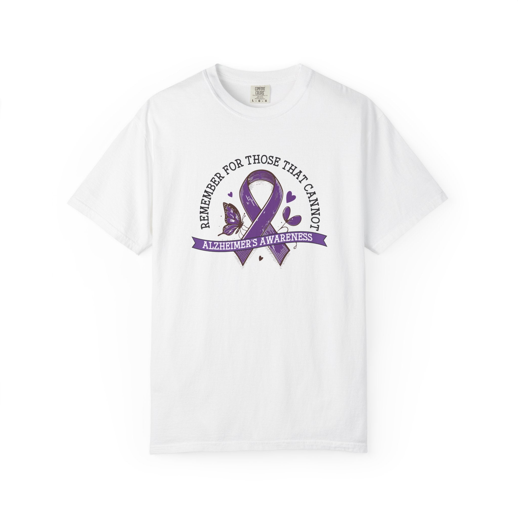 Alzheimer's Awareness Ribbon T-Shirt — "Remember for Those That Cannot" Unisex Graphic Tee
