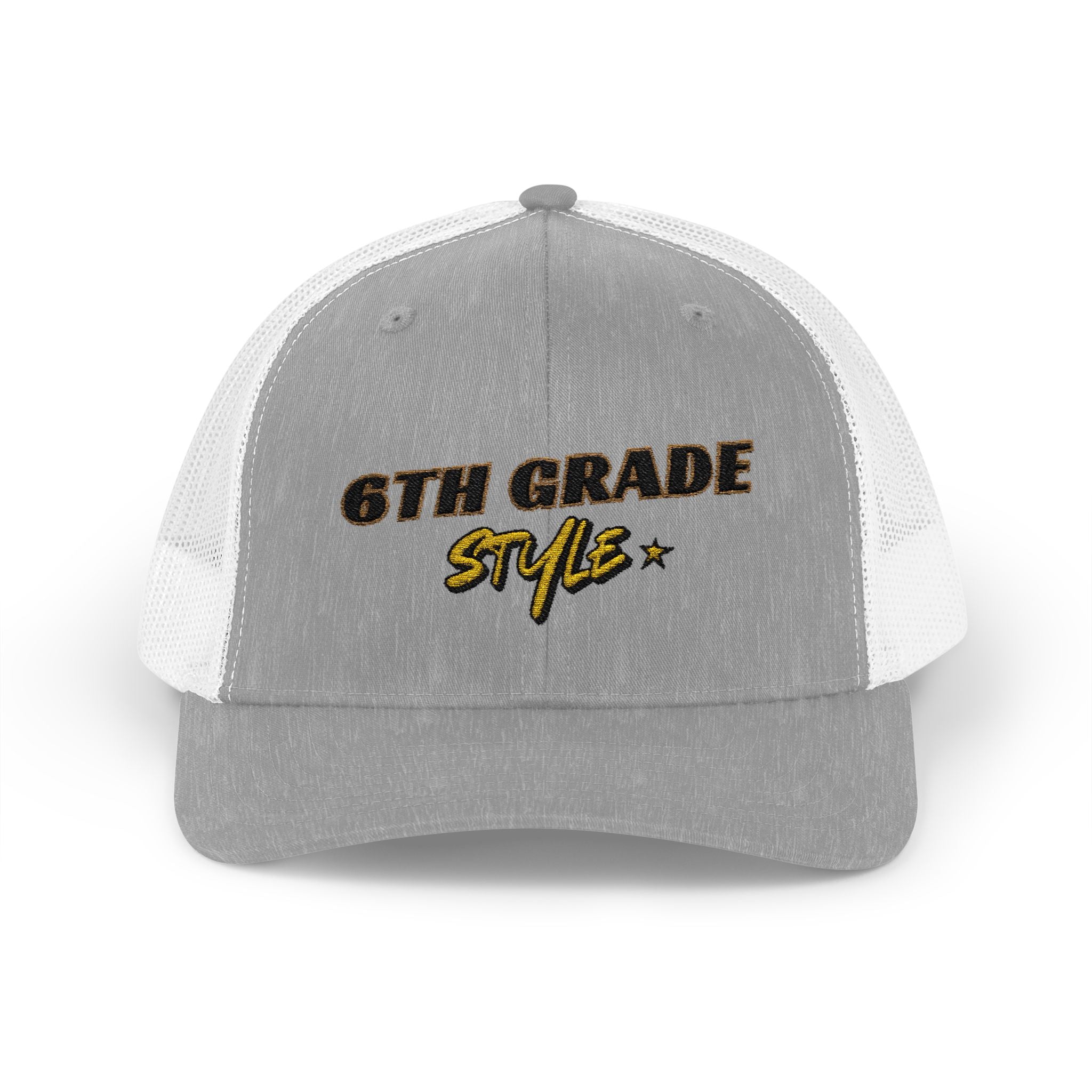 6th Grade Style - Embroidered Snapback Trucker Cap - Street Style - Casual Adjustable Hat - Back to School Apparel - Teacher - Student