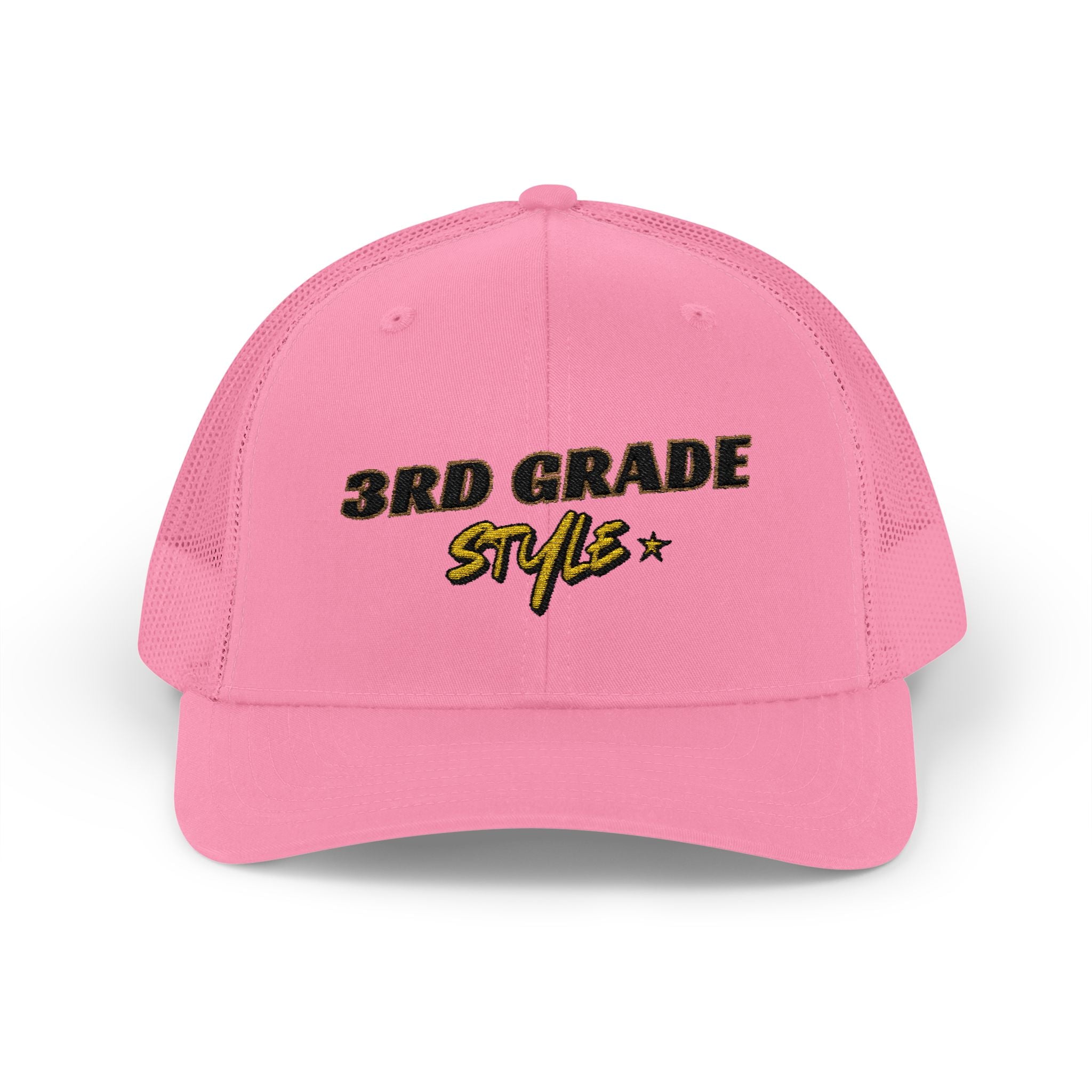 3rd Grade Style - Embroidered Snapback Trucker Cap - Street Style - Casual Adjustable Hat - Back to School Apparel - Teacher - Student