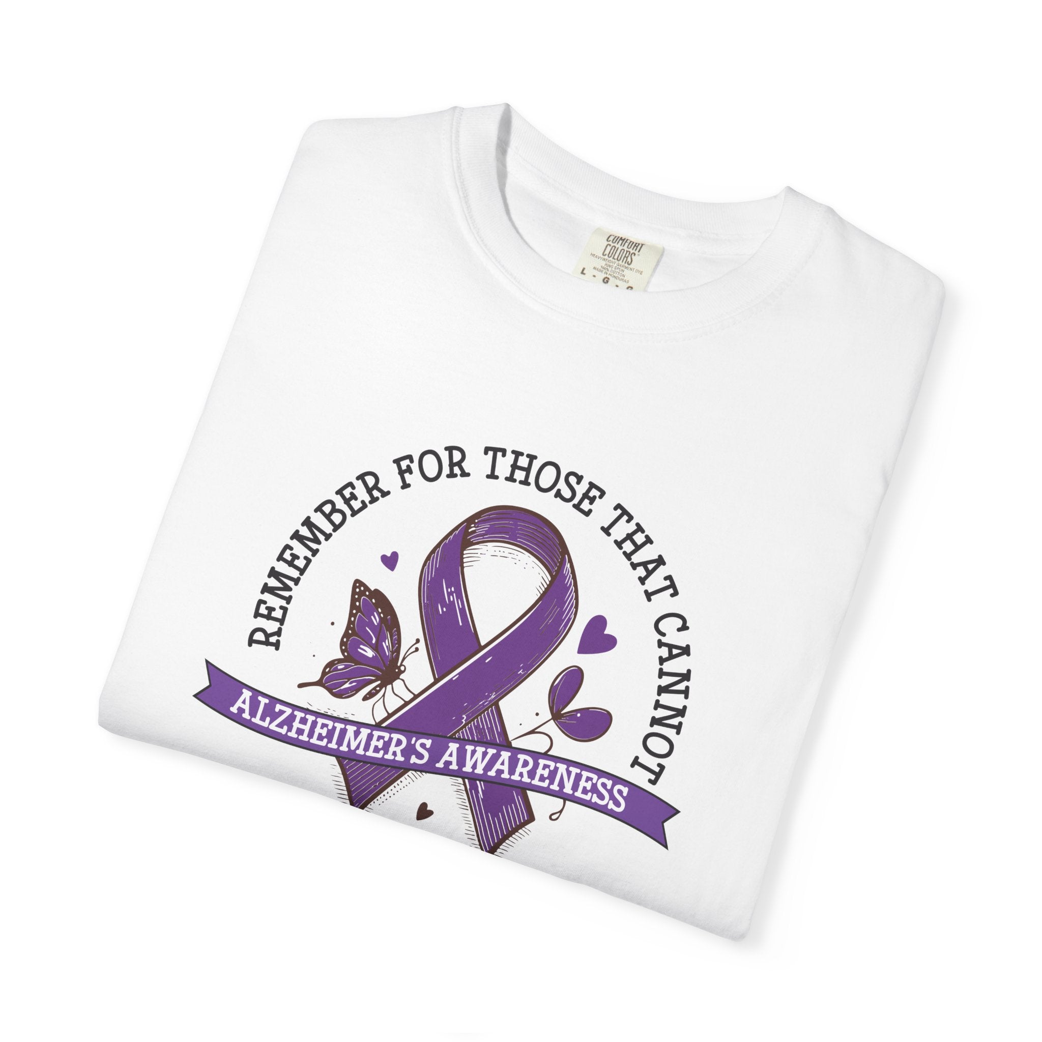Alzheimer's Awareness Ribbon T-Shirt — "Remember for Those That Cannot" Unisex Graphic Tee