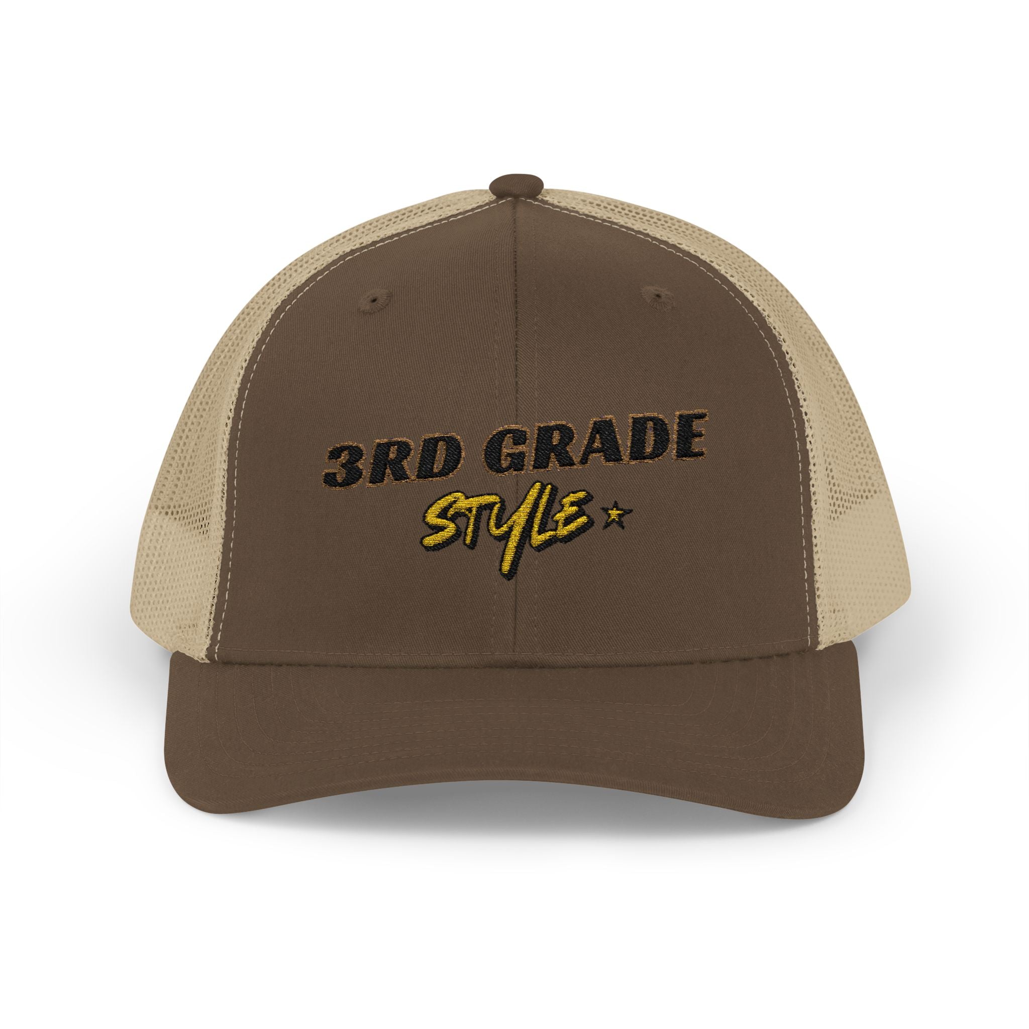 3rd Grade Style - Embroidered Snapback Trucker Cap - Street Style - Casual Adjustable Hat - Back to School Apparel - Teacher - Student