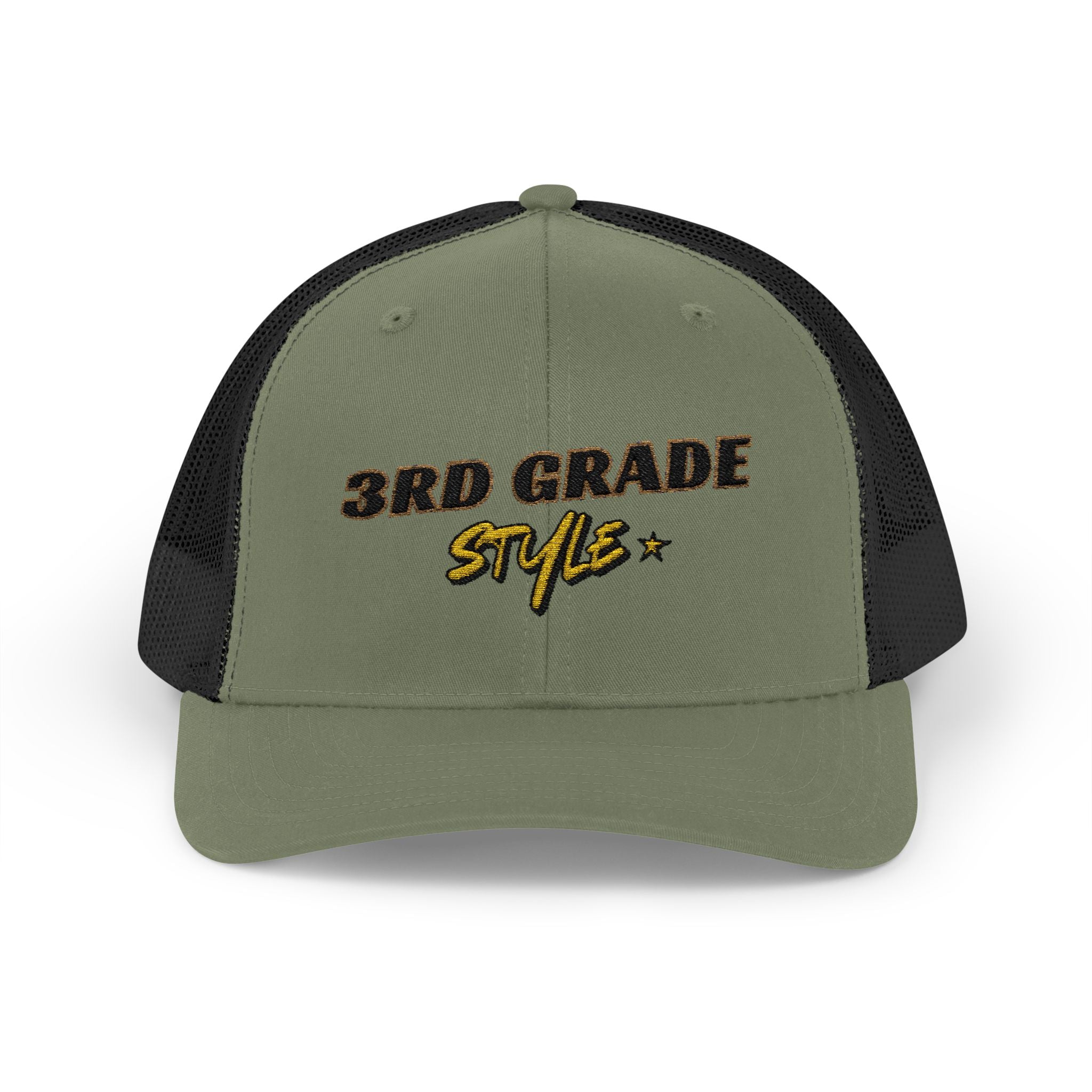 3rd Grade Style - Embroidered Snapback Trucker Cap - Street Style - Casual Adjustable Hat - Back to School Apparel - Teacher - Student