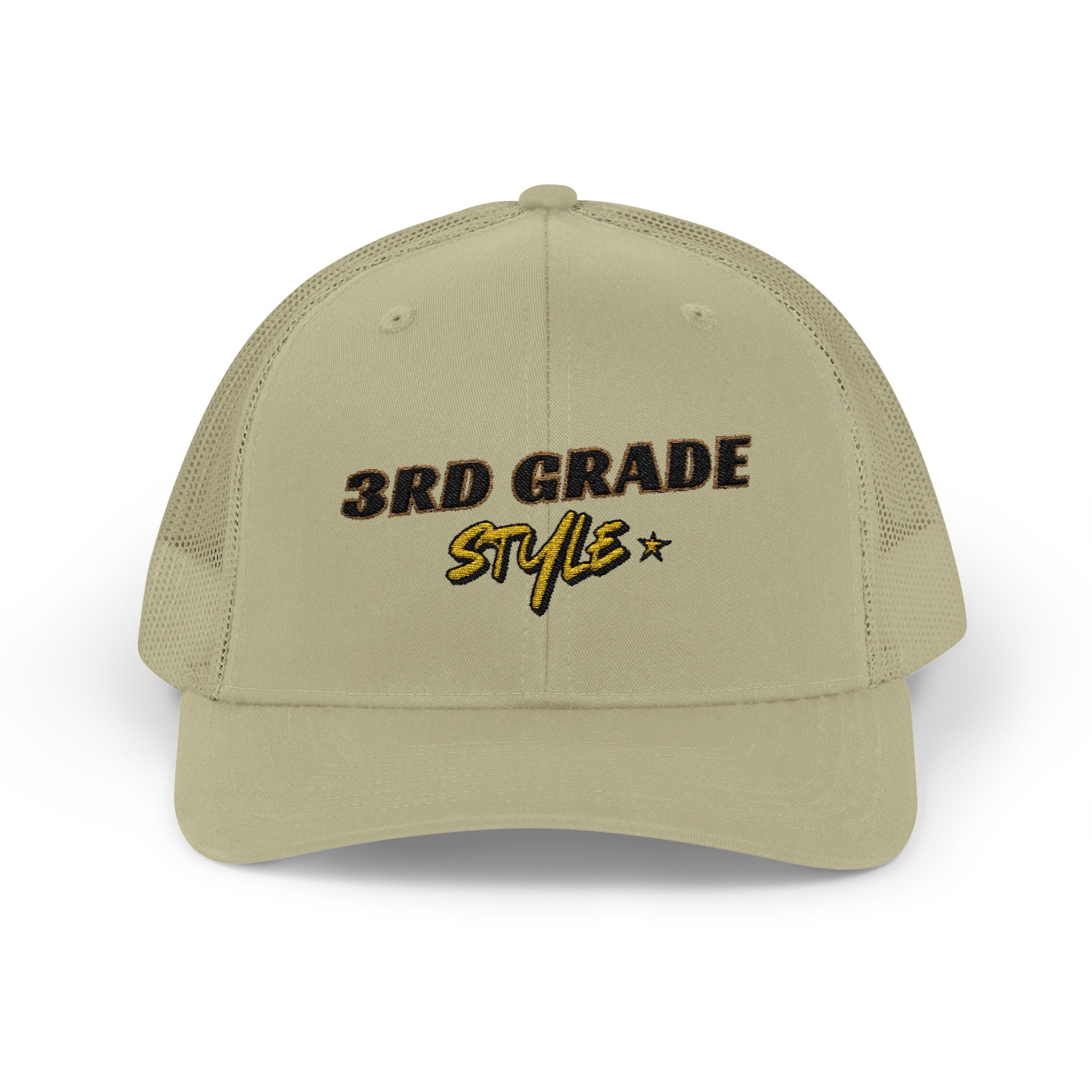3rd Grade Style - Embroidered Snapback Trucker Cap - Street Style - Casual Adjustable Hat - Back to School Apparel - Teacher - Student