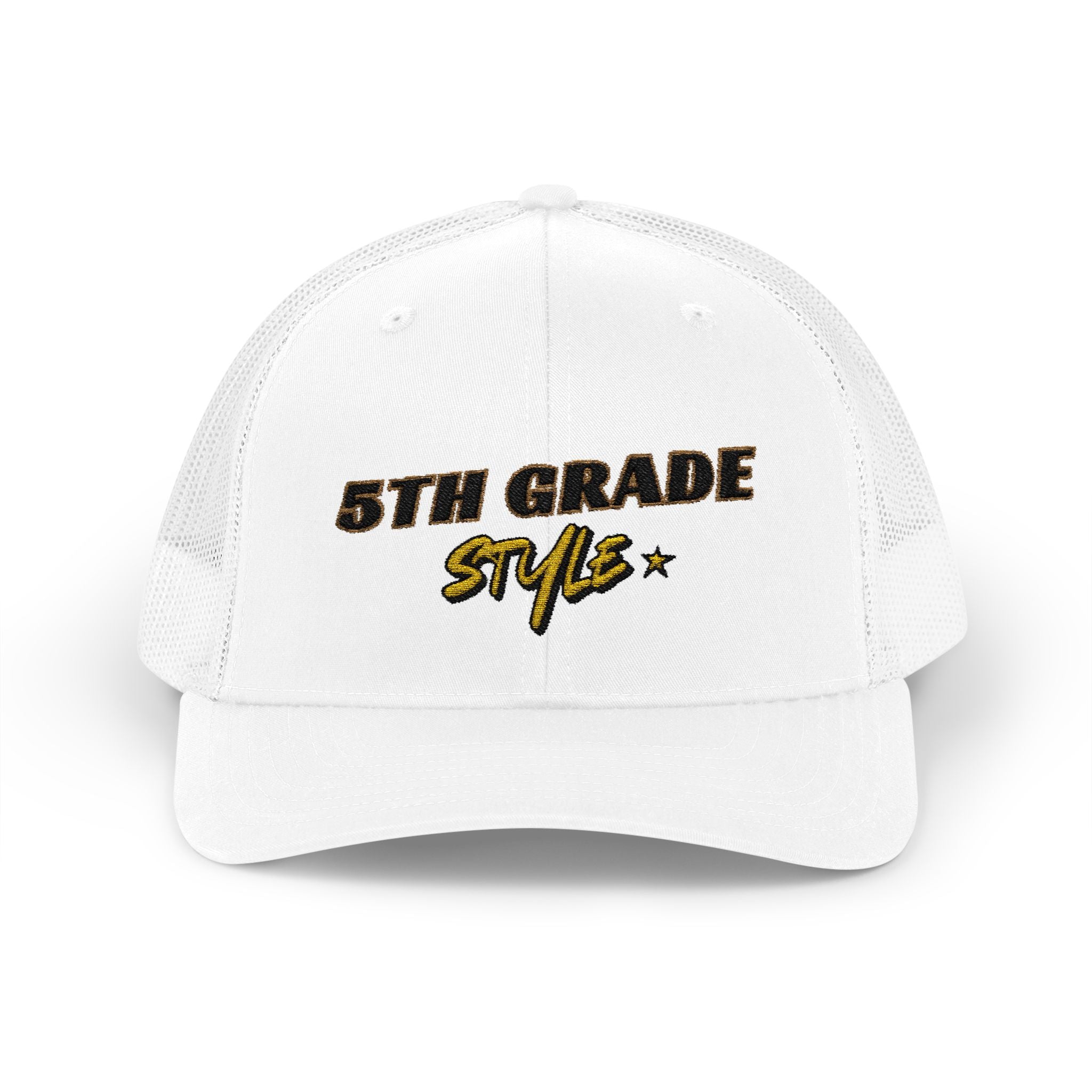 5th Grade Style - Embroidered Snapback Trucker Cap - Street Style - Casual Adjustable Hat - Back to School Apparel - Teacher - Student