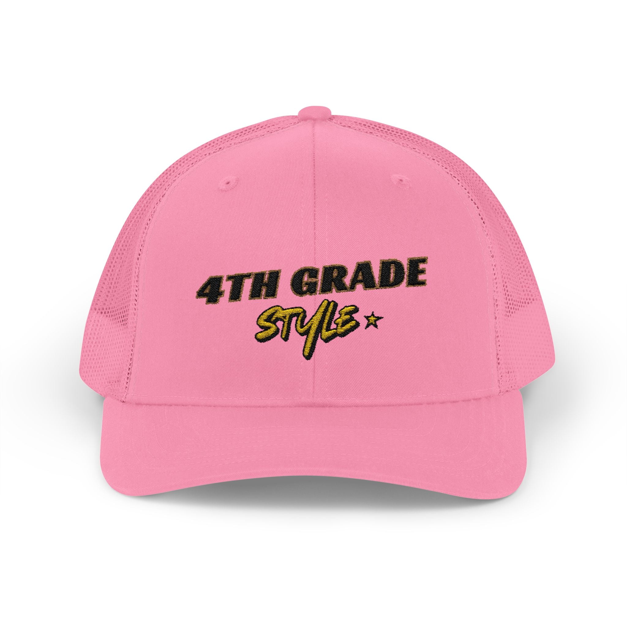 4th Grade Style - Embroidered Snapback Trucker Cap - Street Style - Casual Adjustable Hat - Back to School Apparel - Teacher - Student