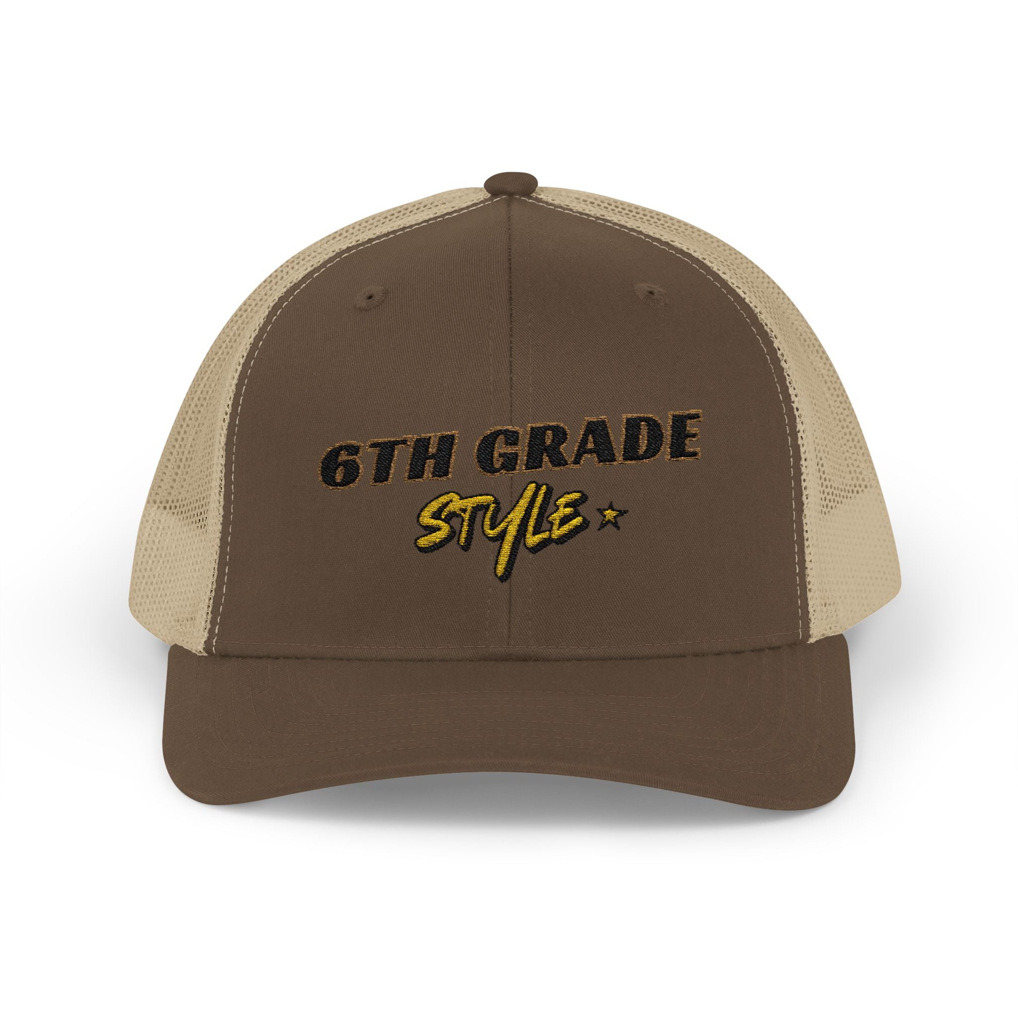 6th Grade Style - Embroidered Snapback Trucker Cap - Street Style - Casual Adjustable Hat - Back to School Apparel - Teacher - Student